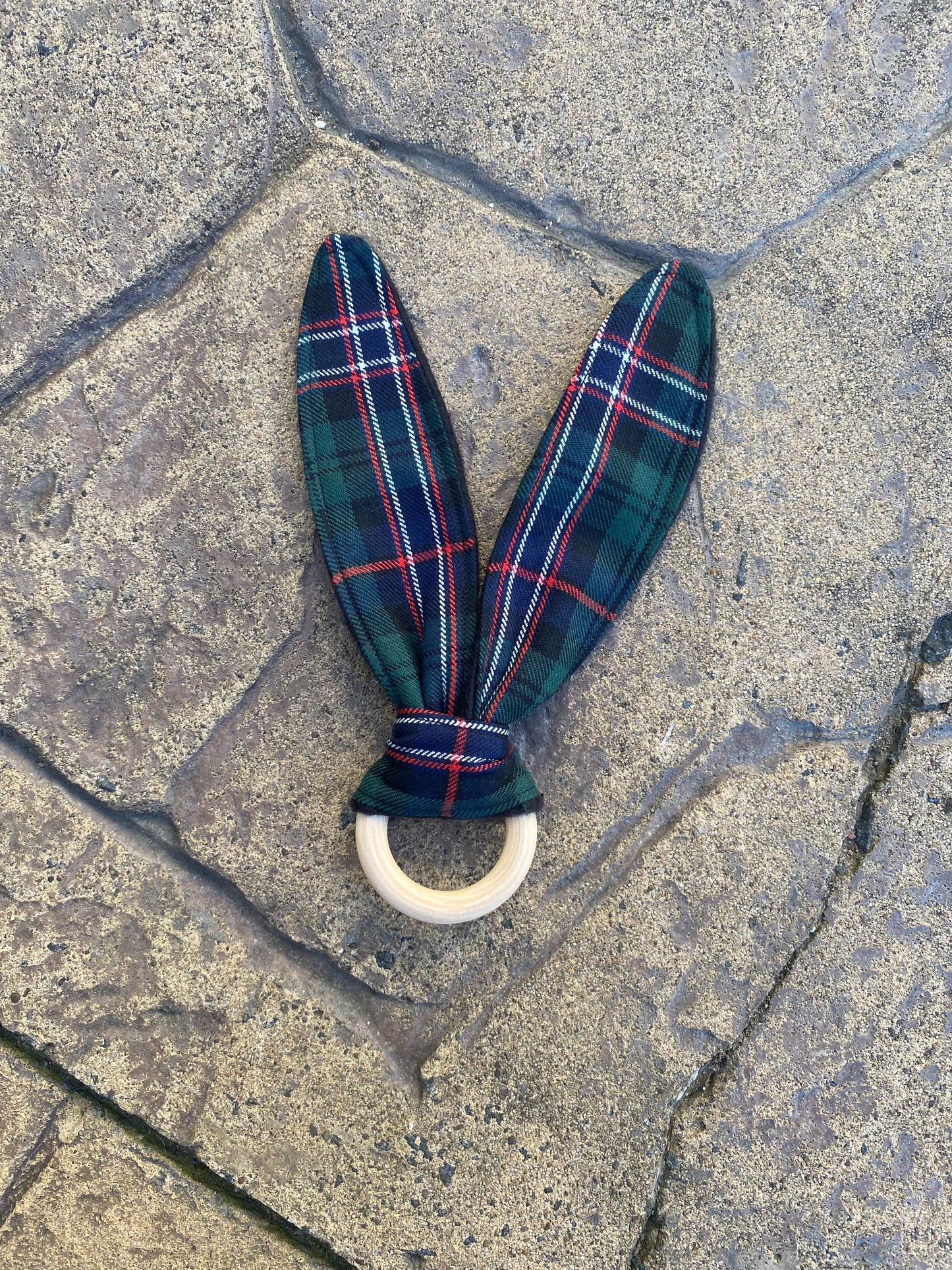 Scottish National Tartan Bunny Ear Teether