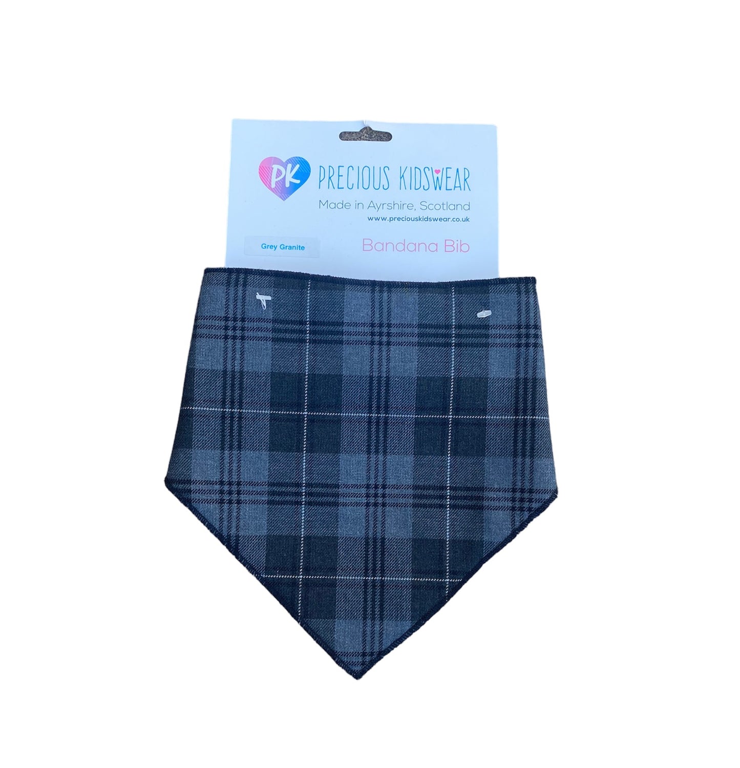Grey Granite Tartan Bib