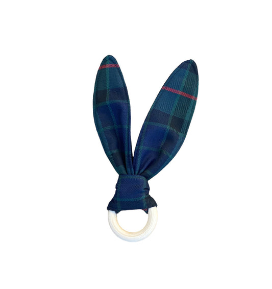 Gunn Tartan Bunny Ear Teether