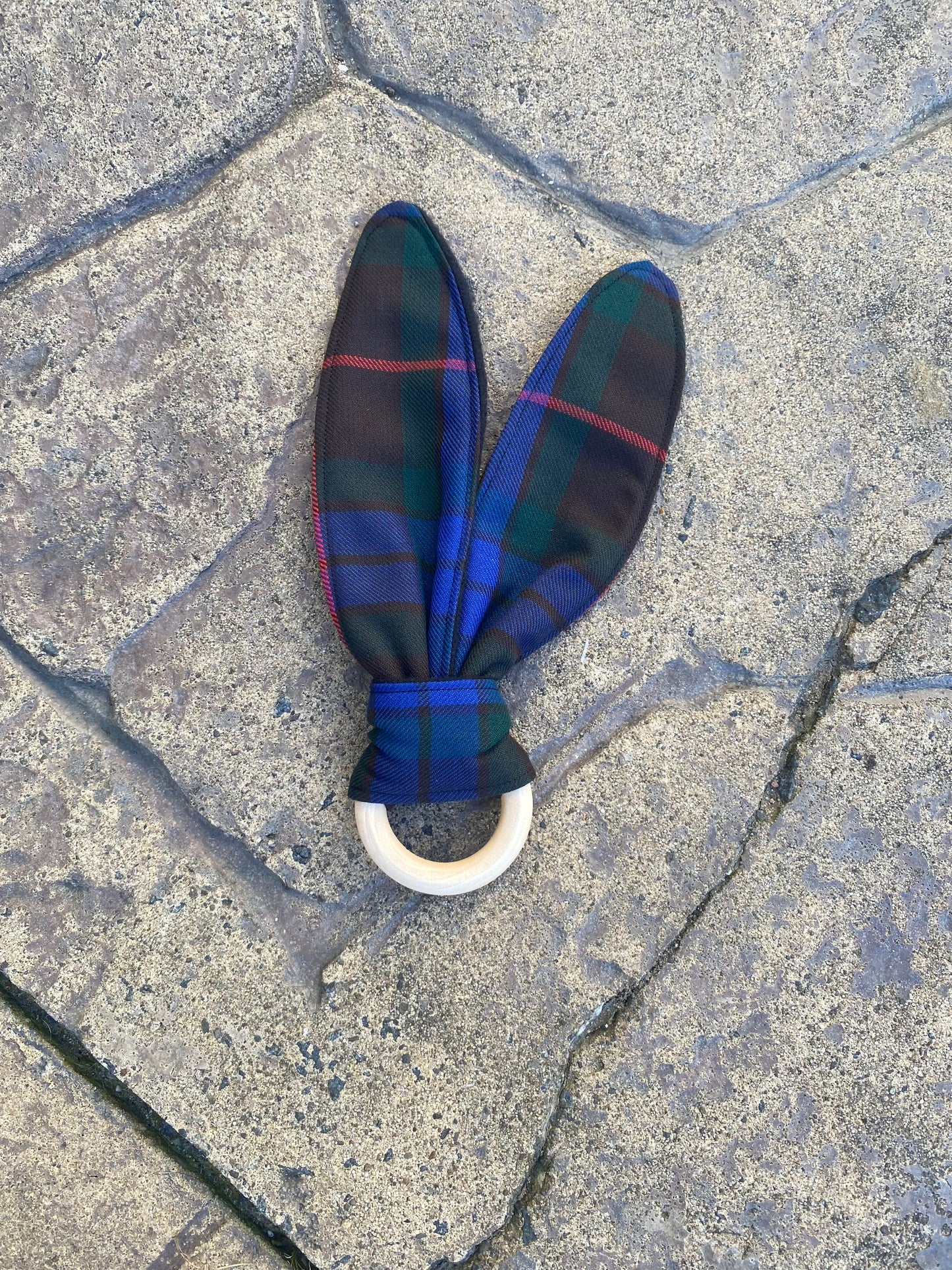 Fraser Ancient Hunting Tartan Bunny Ear Teether