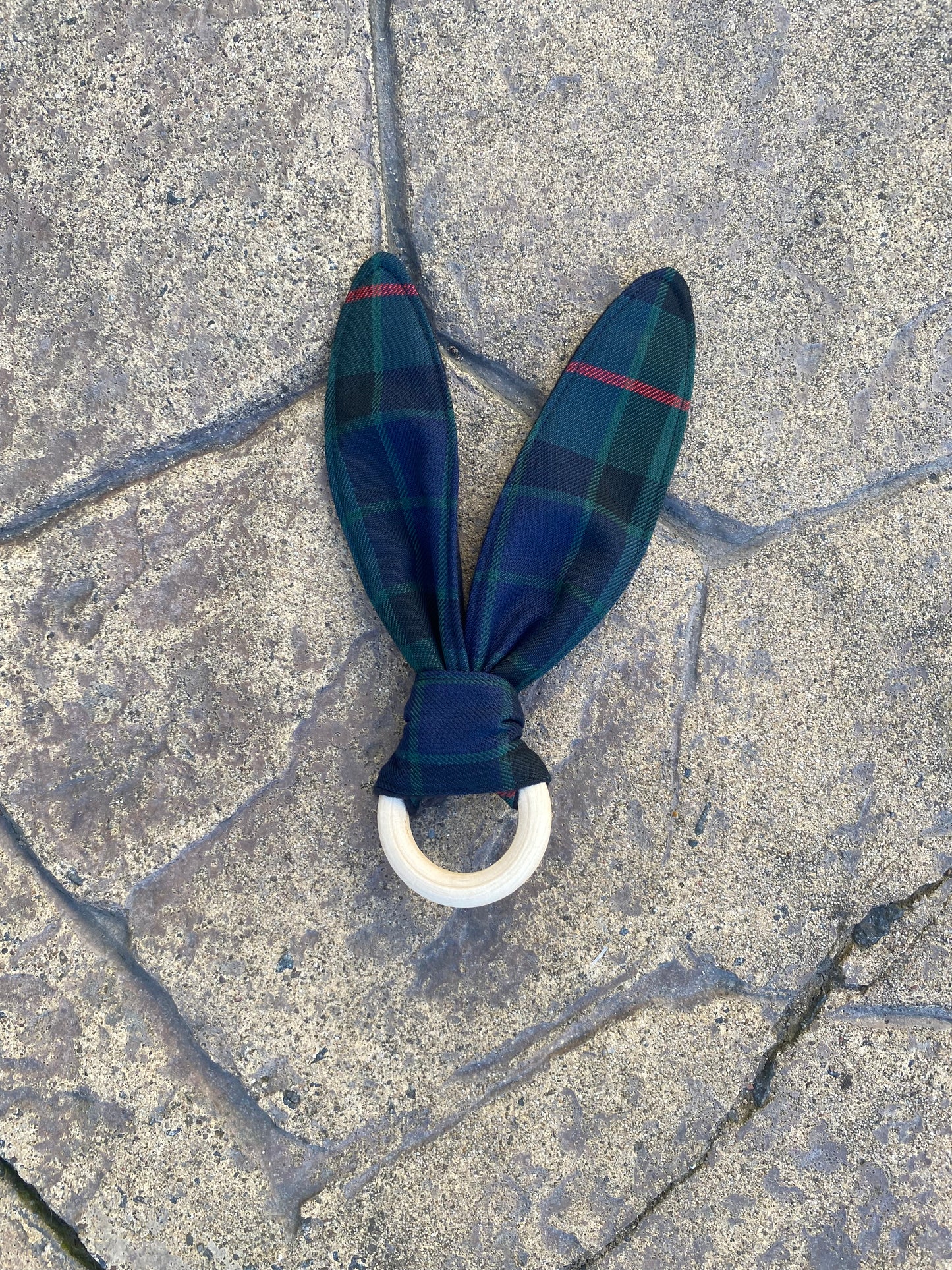 Gunn Tartan Bunny Ear Teether