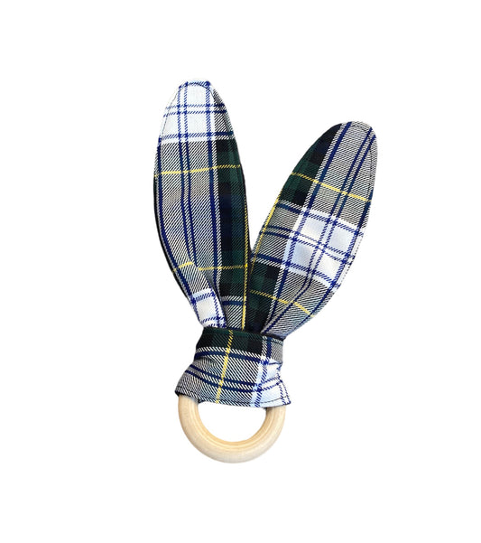Gordon Dress Tartan Bunny Ear Teether