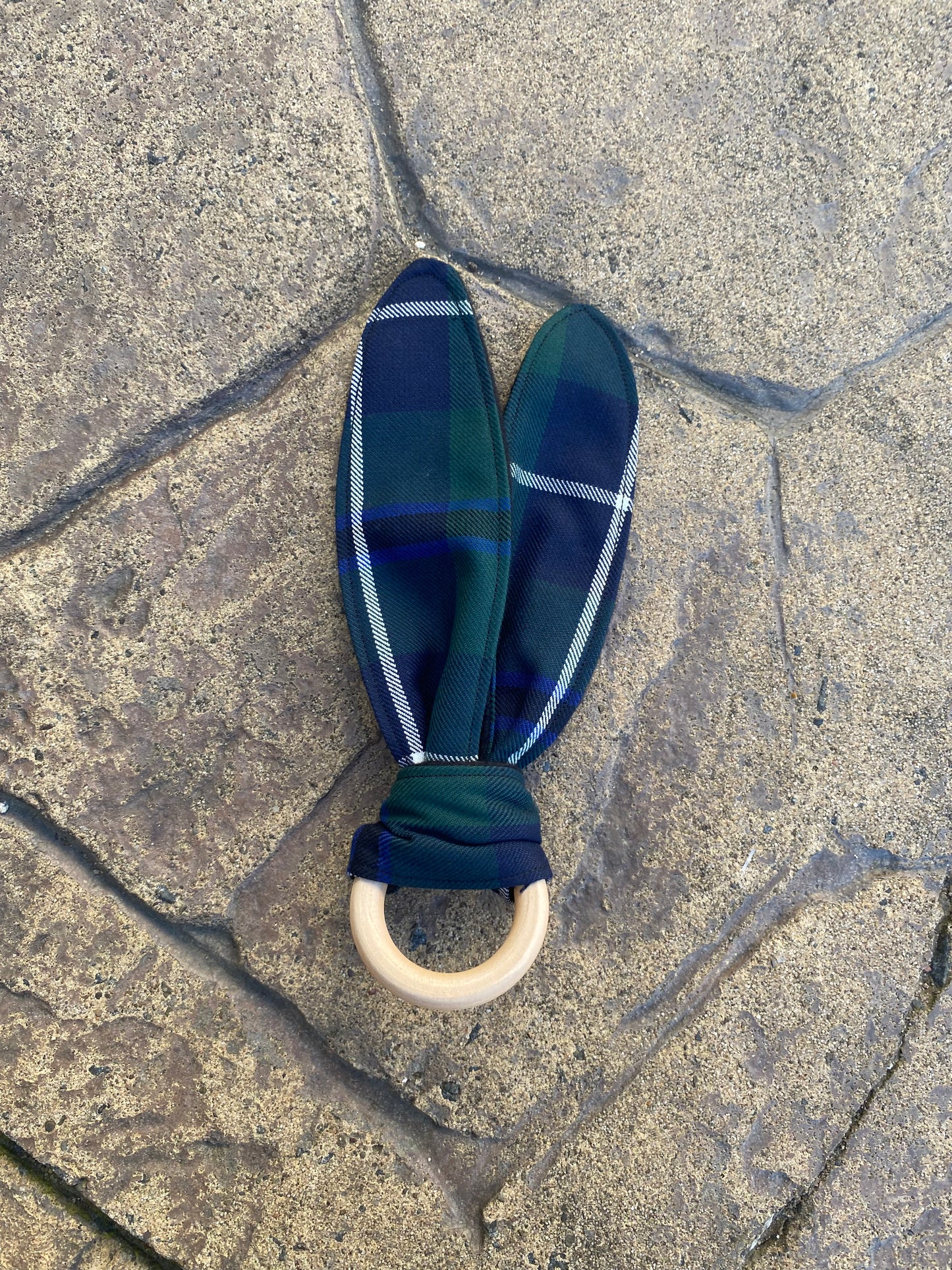 Douglas Tartan Bunny Ear Teether