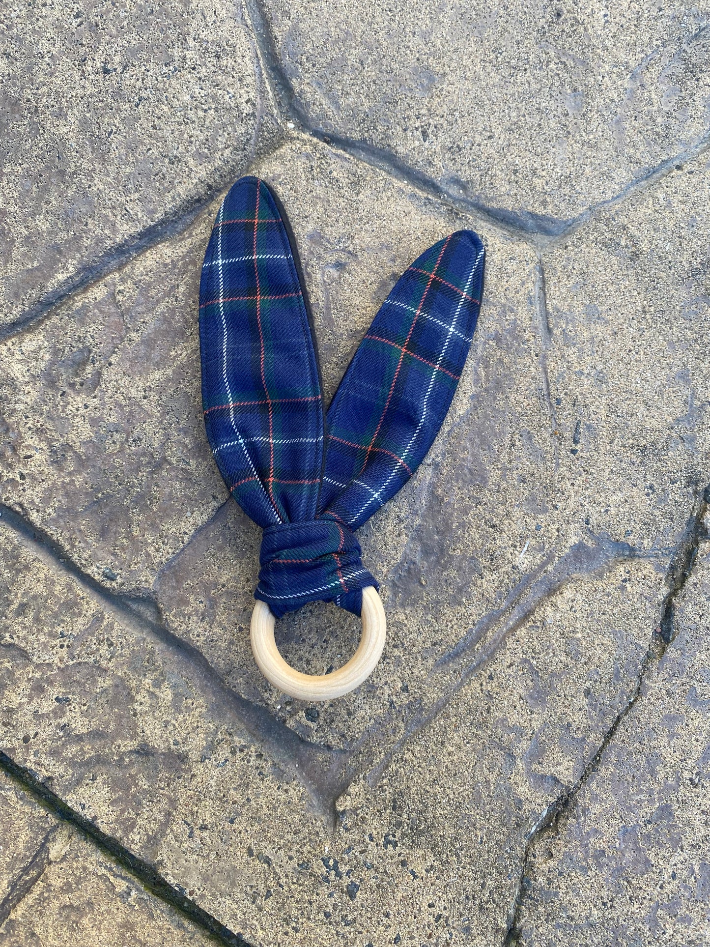 Isle of Arran Tartan Bunny Ear Teether