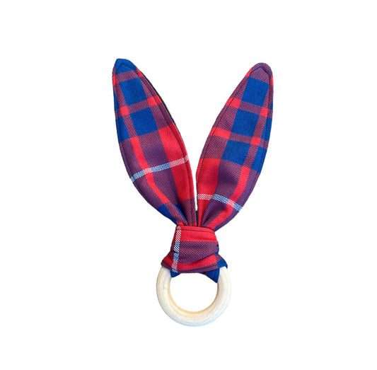 Hamilton Tartan Bunny Ear Teether