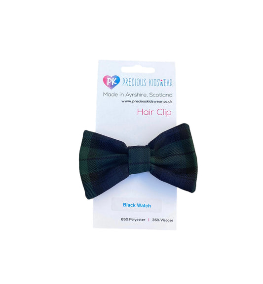 Black Watch Tartan Hair Bow
