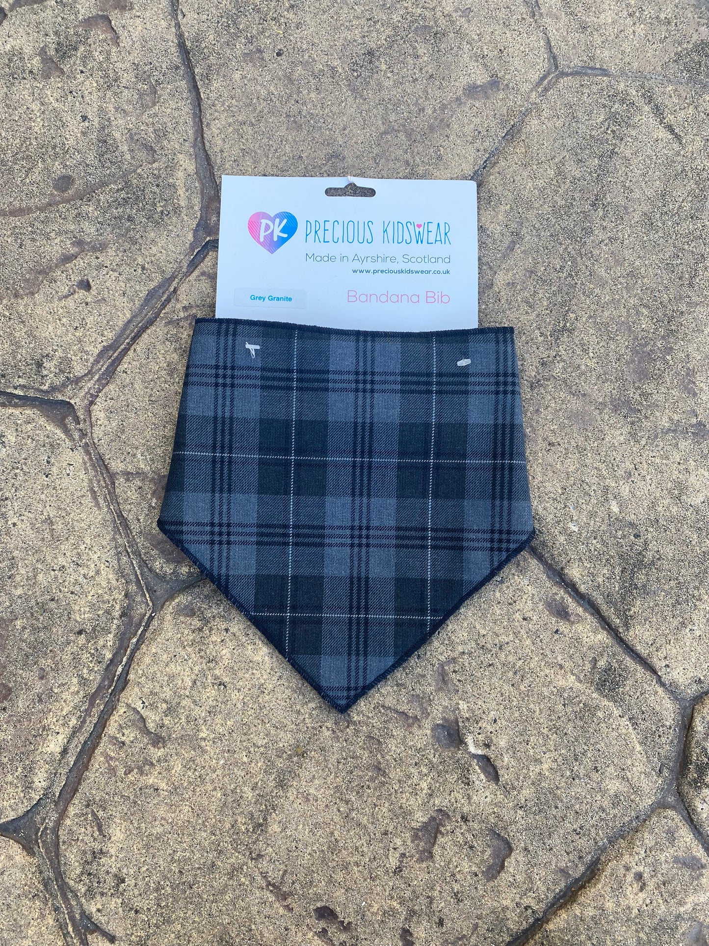Grey Granite Tartan Bib