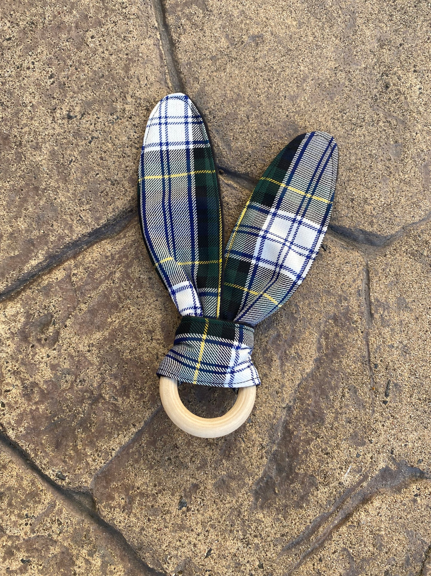 Gordon Dress Tartan Bunny Ear Teether