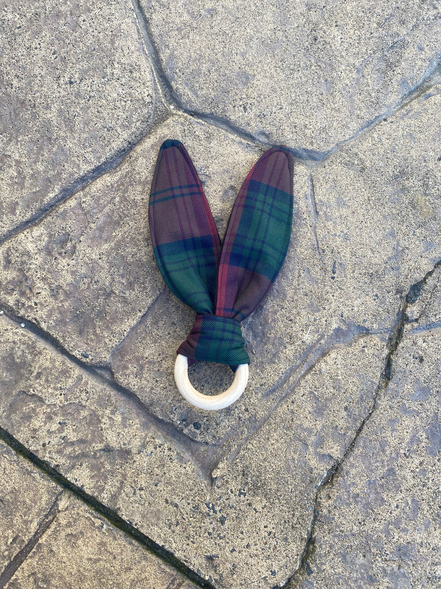 Lindsay Tartan Bunny Ear Teether