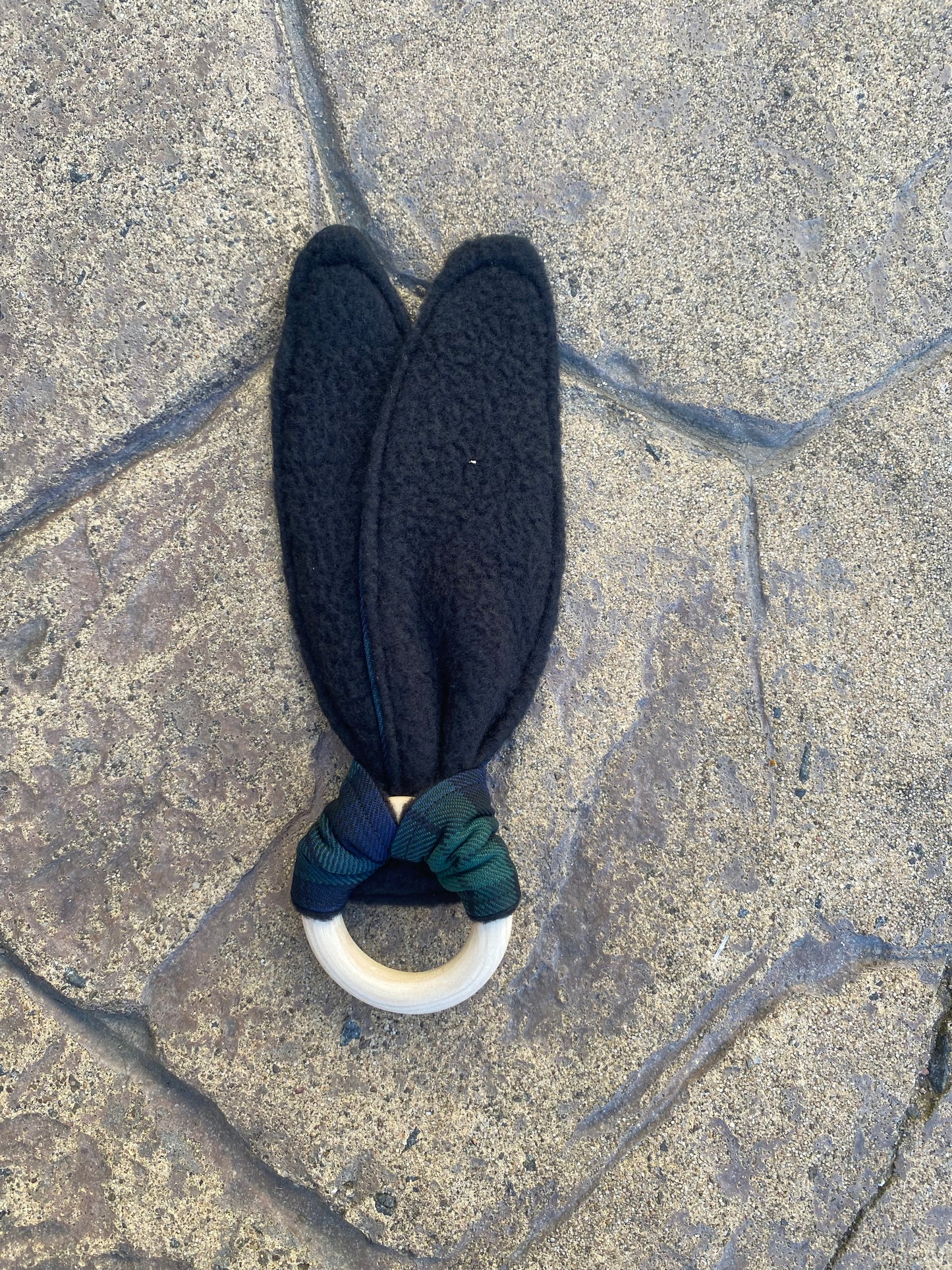 Black Watch Tartan Bunny Ear Teether