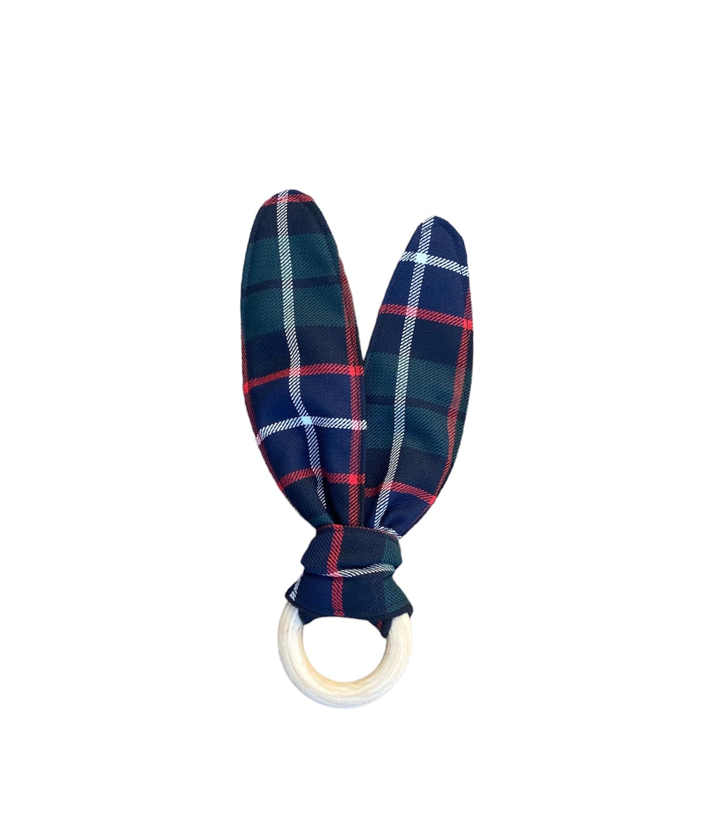 Hunter Tartan Bunny Ear Teether