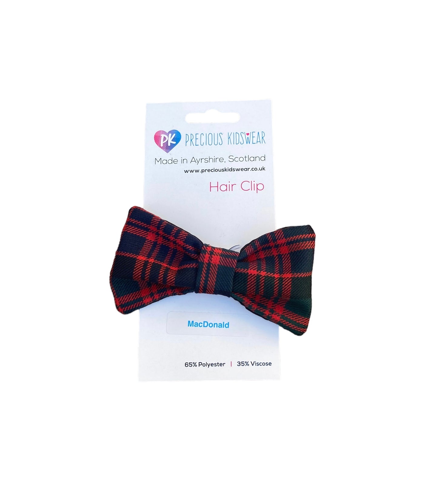 MacDonald Tartan Hair Bow