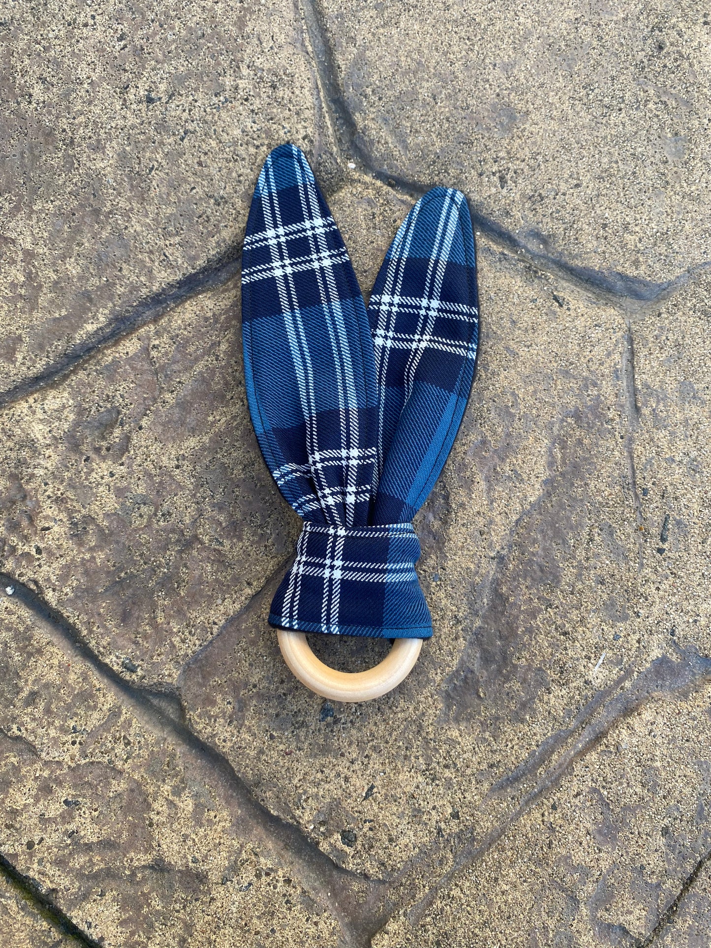 St Andrews Tartan Bunny Ear Teether