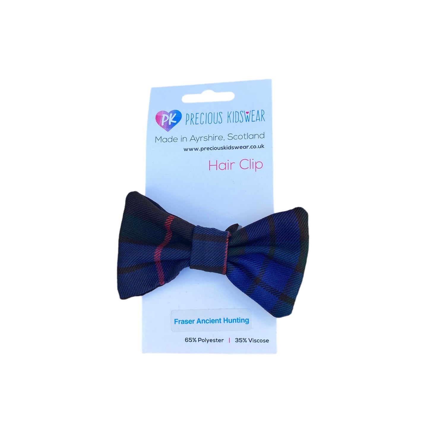 Fraser Ancient Hunting Tartan Hair Bow