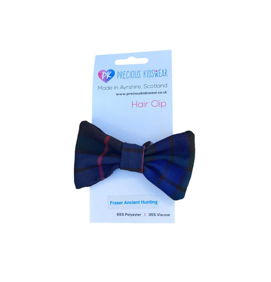 Fraser Ancient Hunting Tartan Hair Bow
