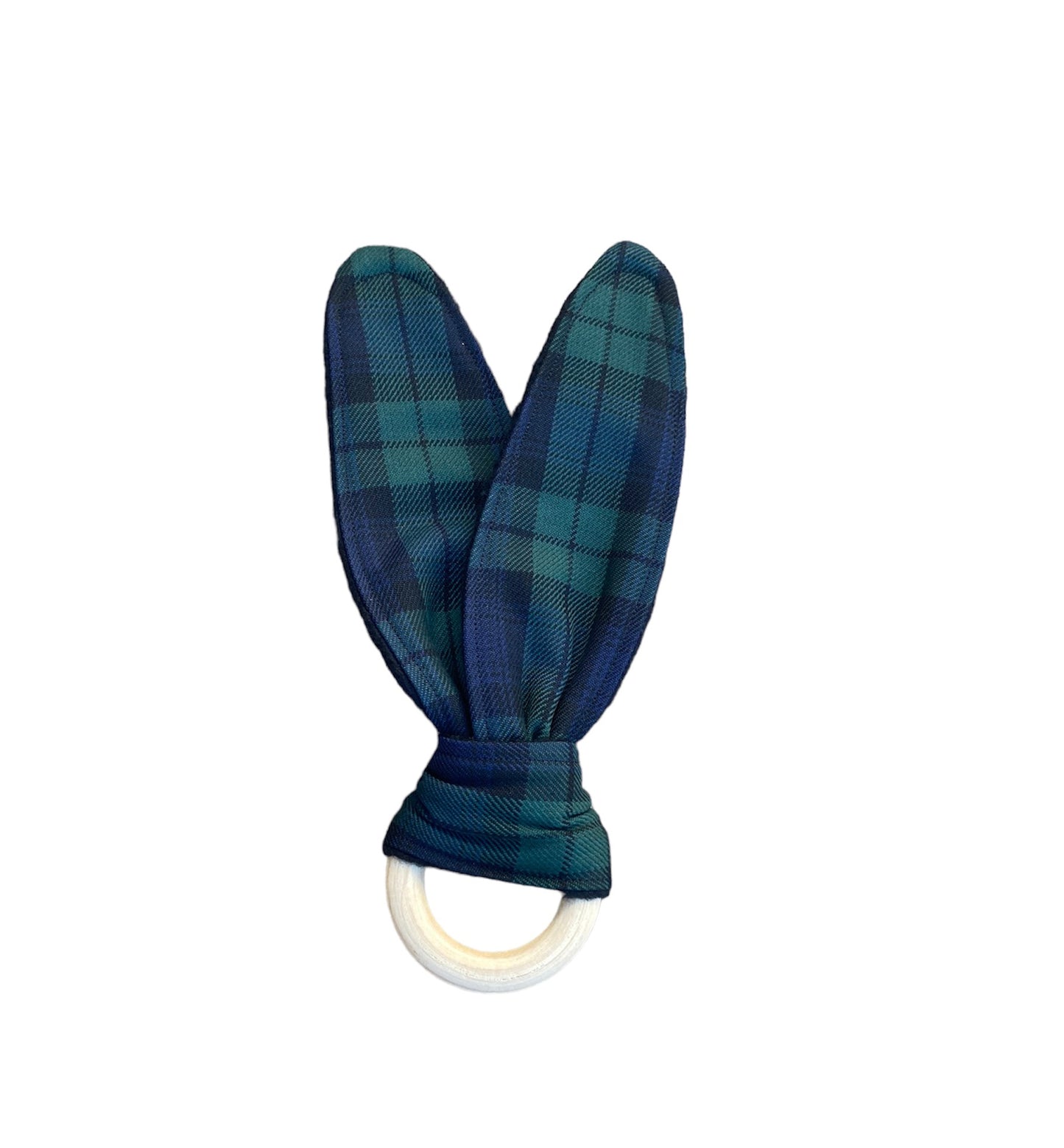 Black Watch Tartan Bunny Ear Teether