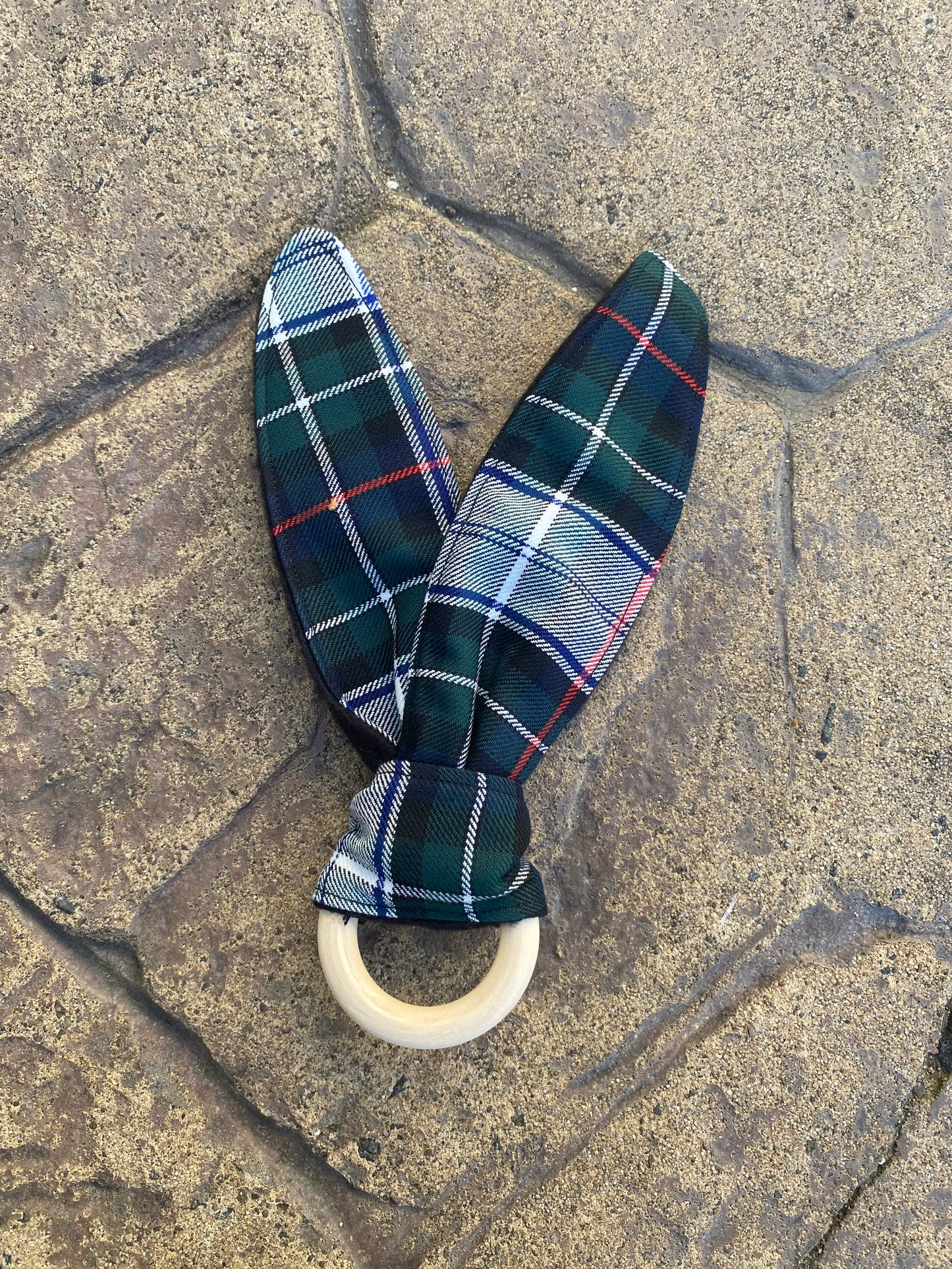 MacKenzie Dress Tartan Bunny Ear Teether