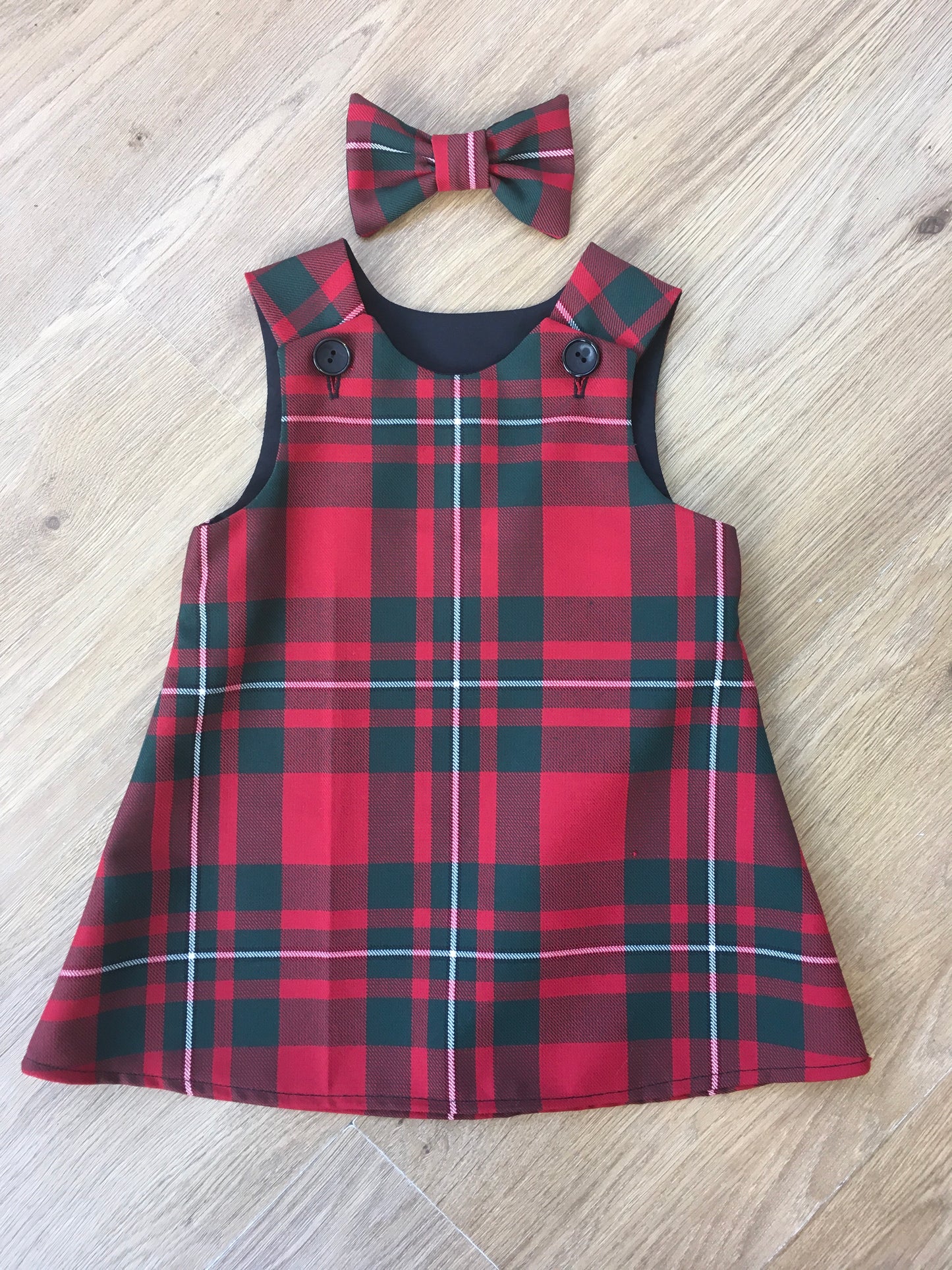 MacGregor Tartan, Pinafore and Hair Bow Set