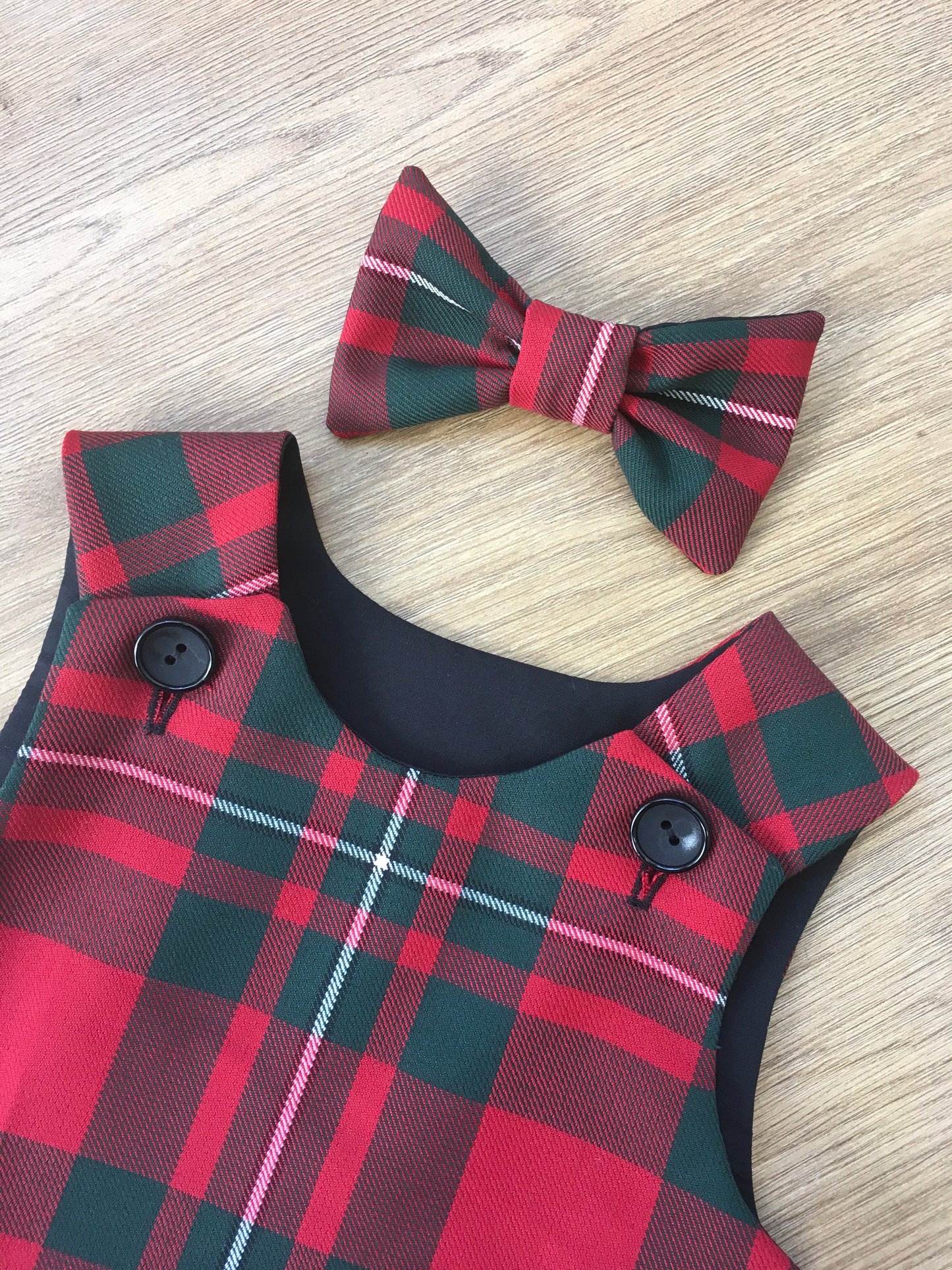 MacGregor Tartan, Pinafore and Hair Bow Set