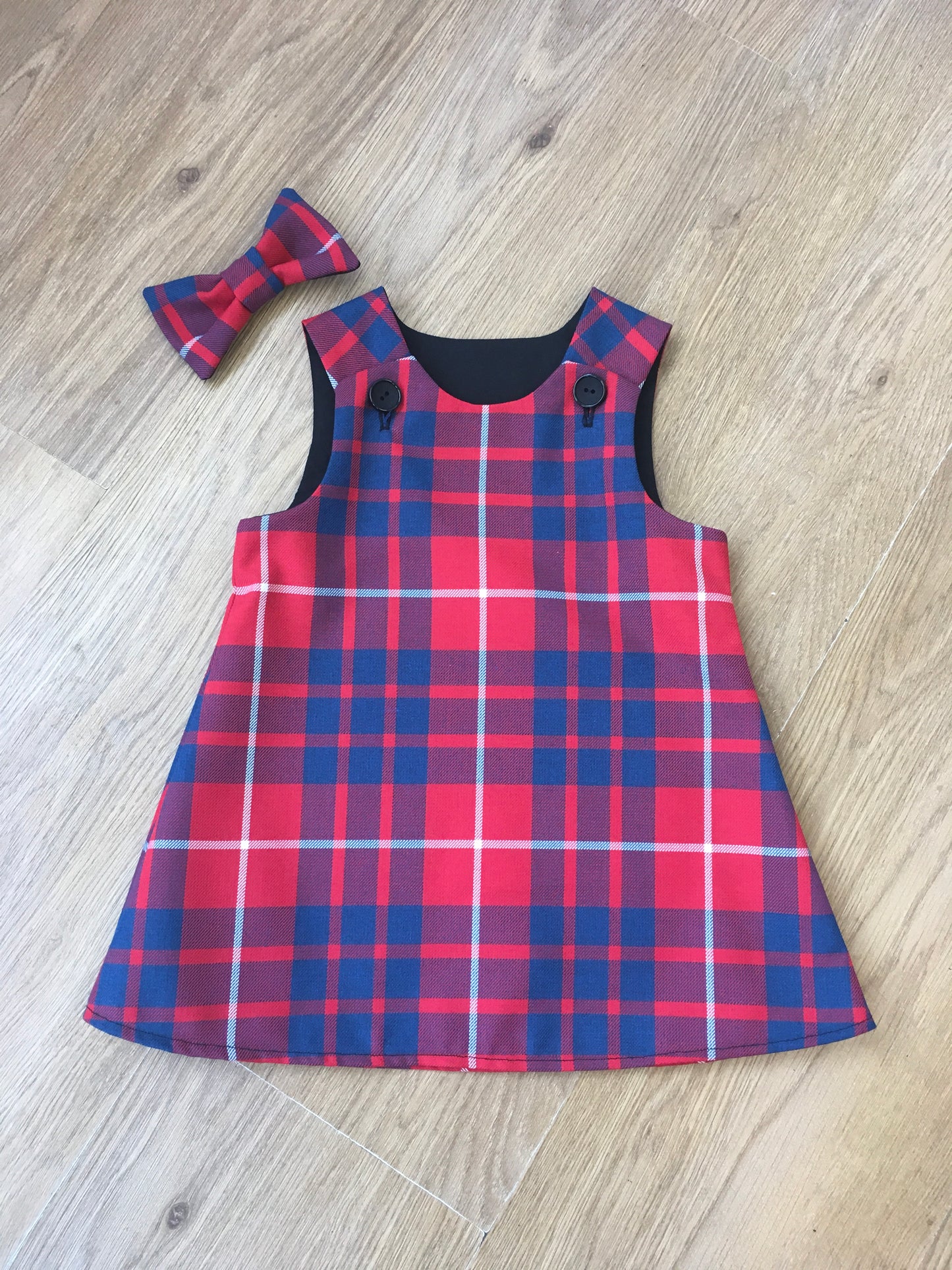 Hamilton Tartan, Pinafore and Hair Bow Set