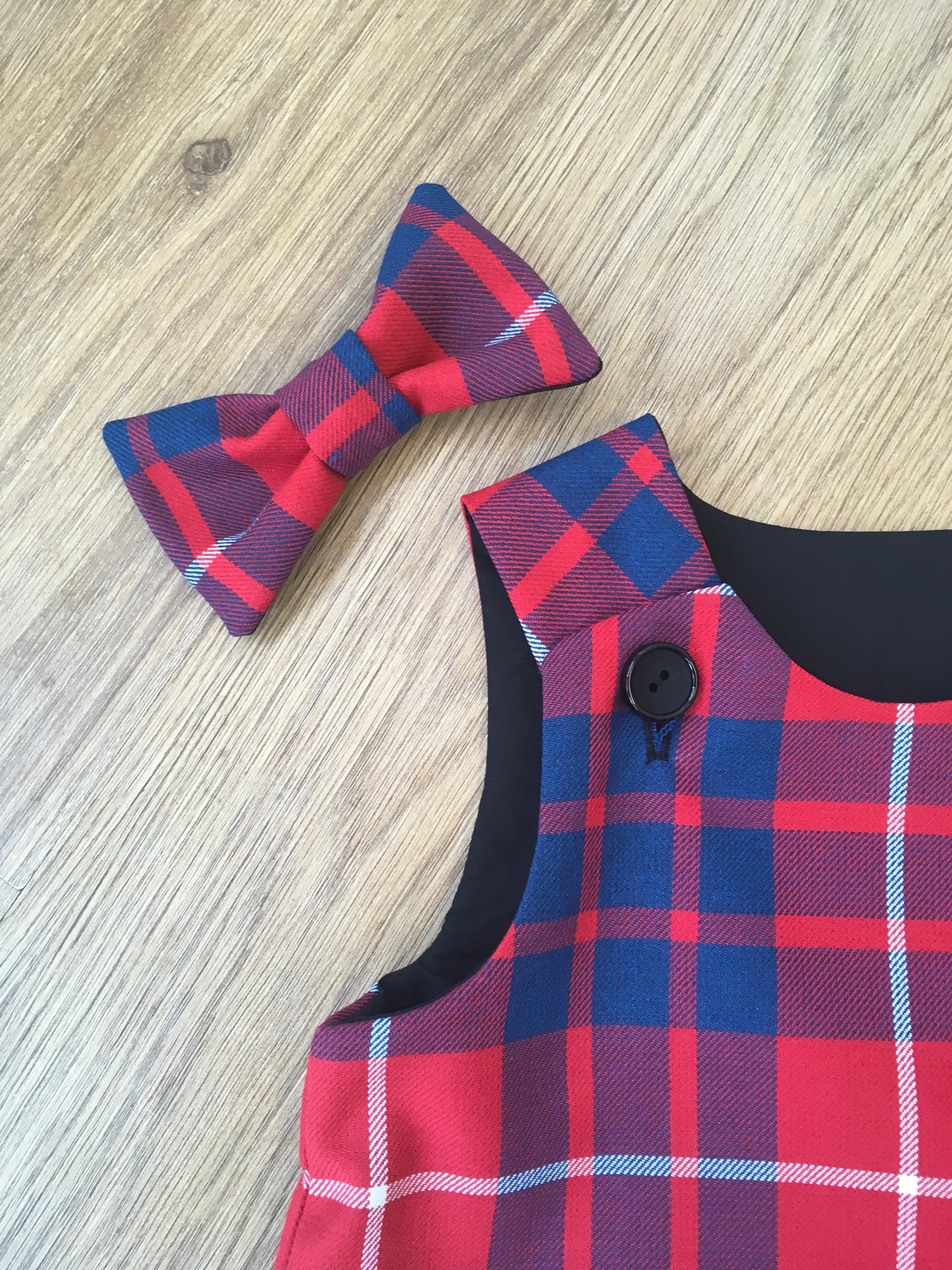 Hamilton Tartan, Pinafore and Hair Bow Set
