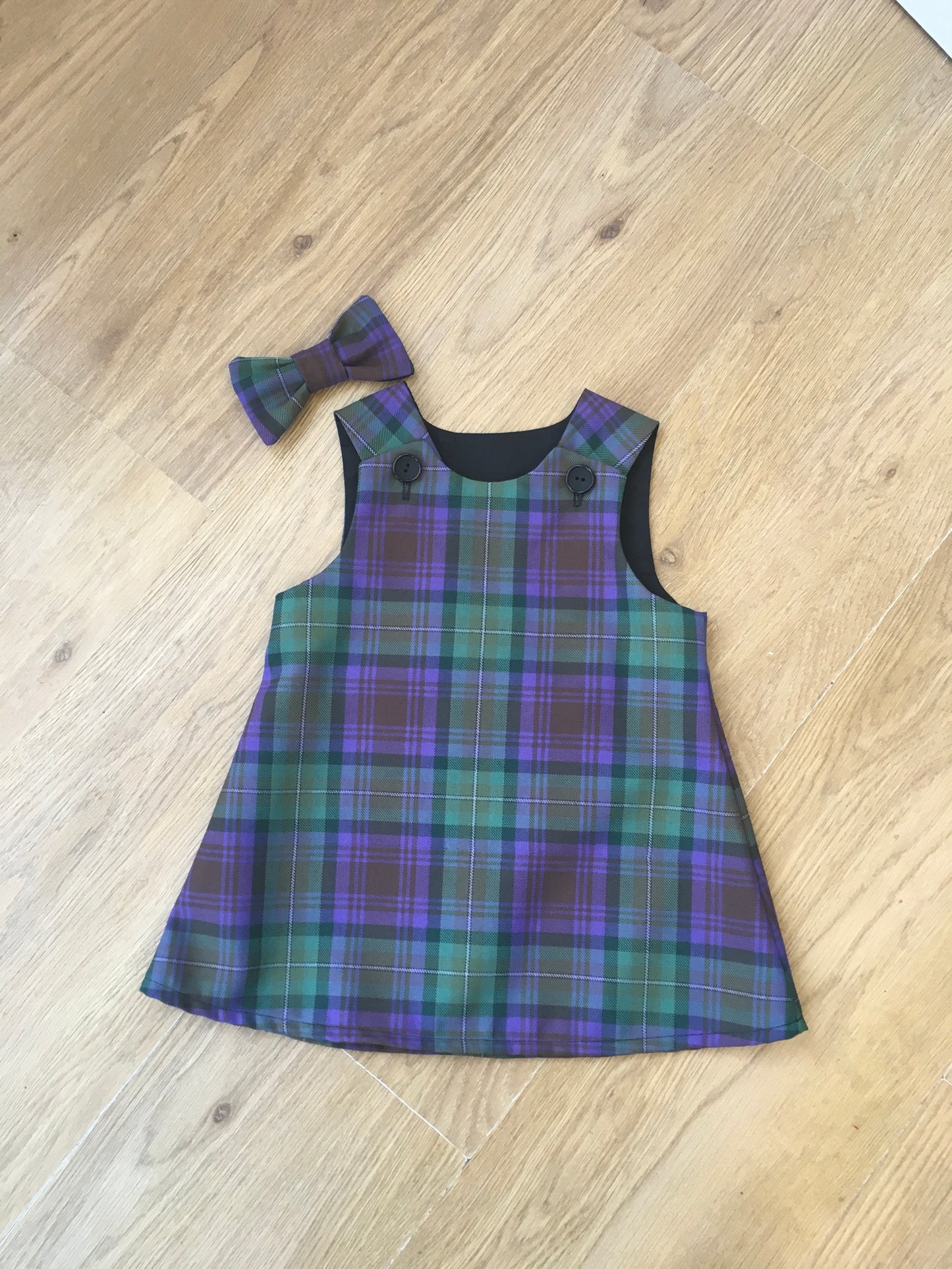 Isle of Skye Tartan, Pinafore and Hair Bow Set