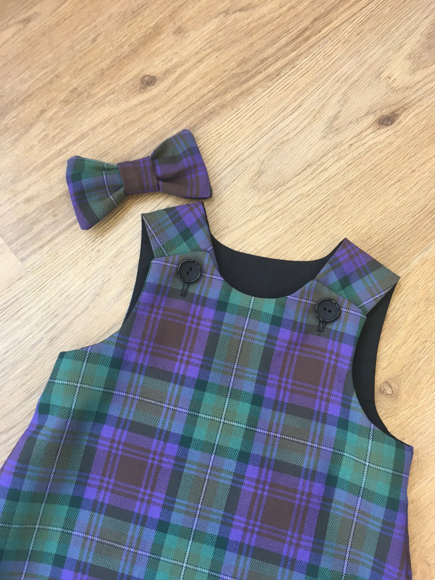 Isle of Skye Tartan, Pinafore and Hair Bow Set