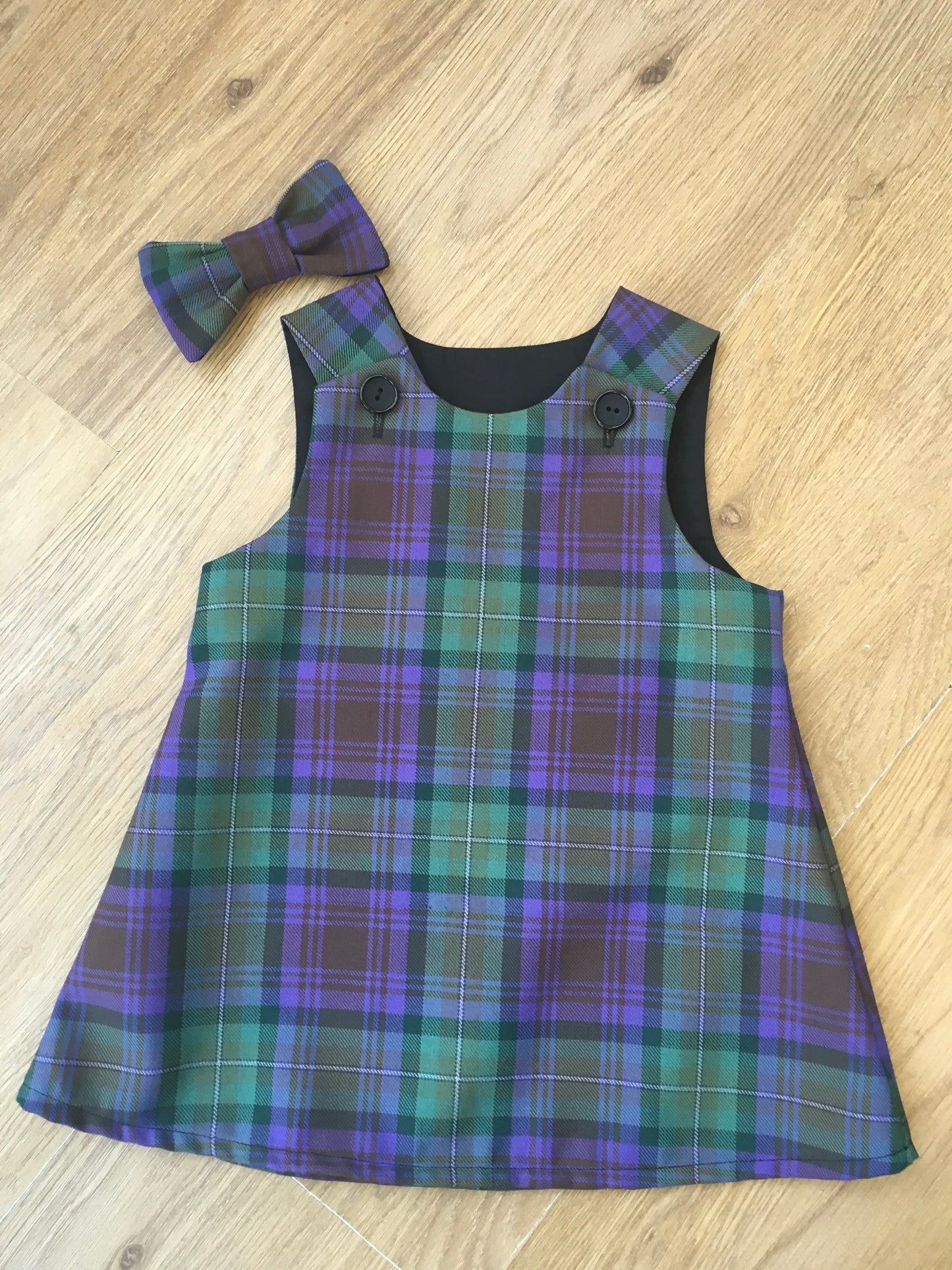 Isle of Skye Tartan, Pinafore and Hair Bow Set