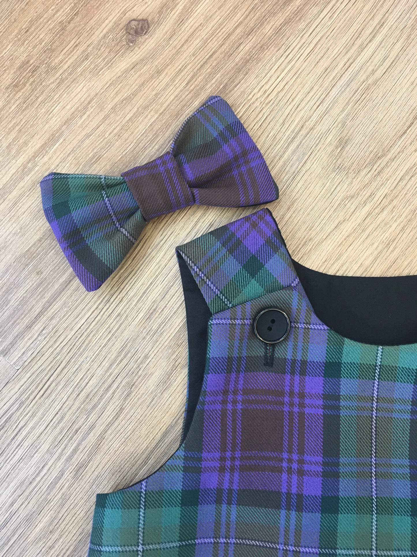 Isle of Skye Tartan, Pinafore and Hair Bow Set
