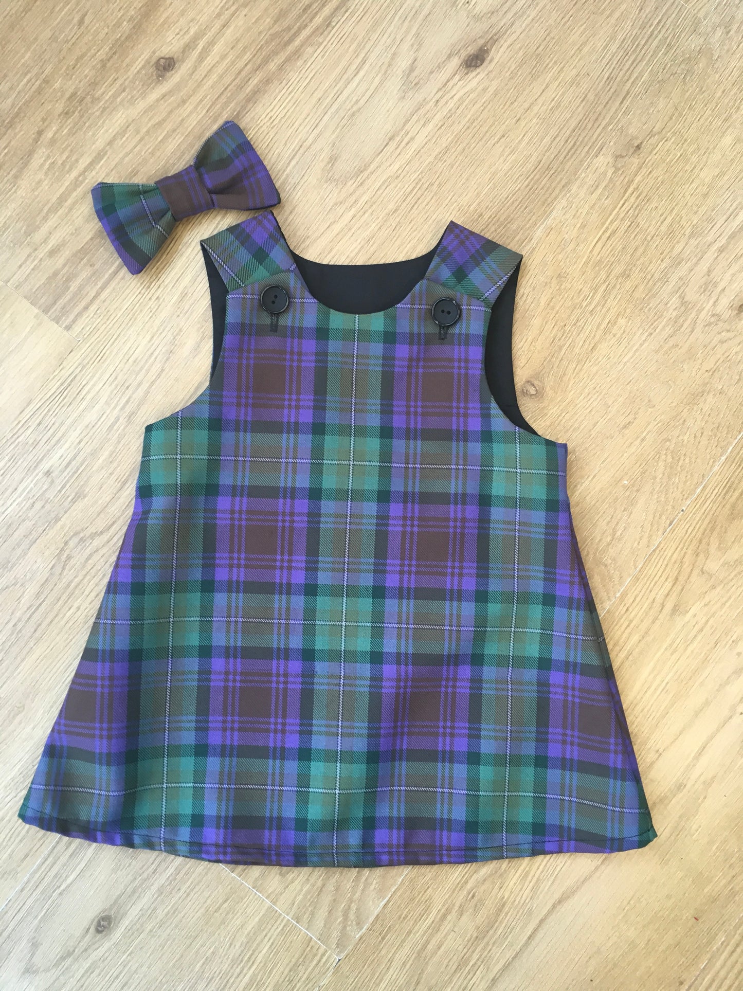 Isle of Skye Tartan, Pinafore and Hair Bow Set
