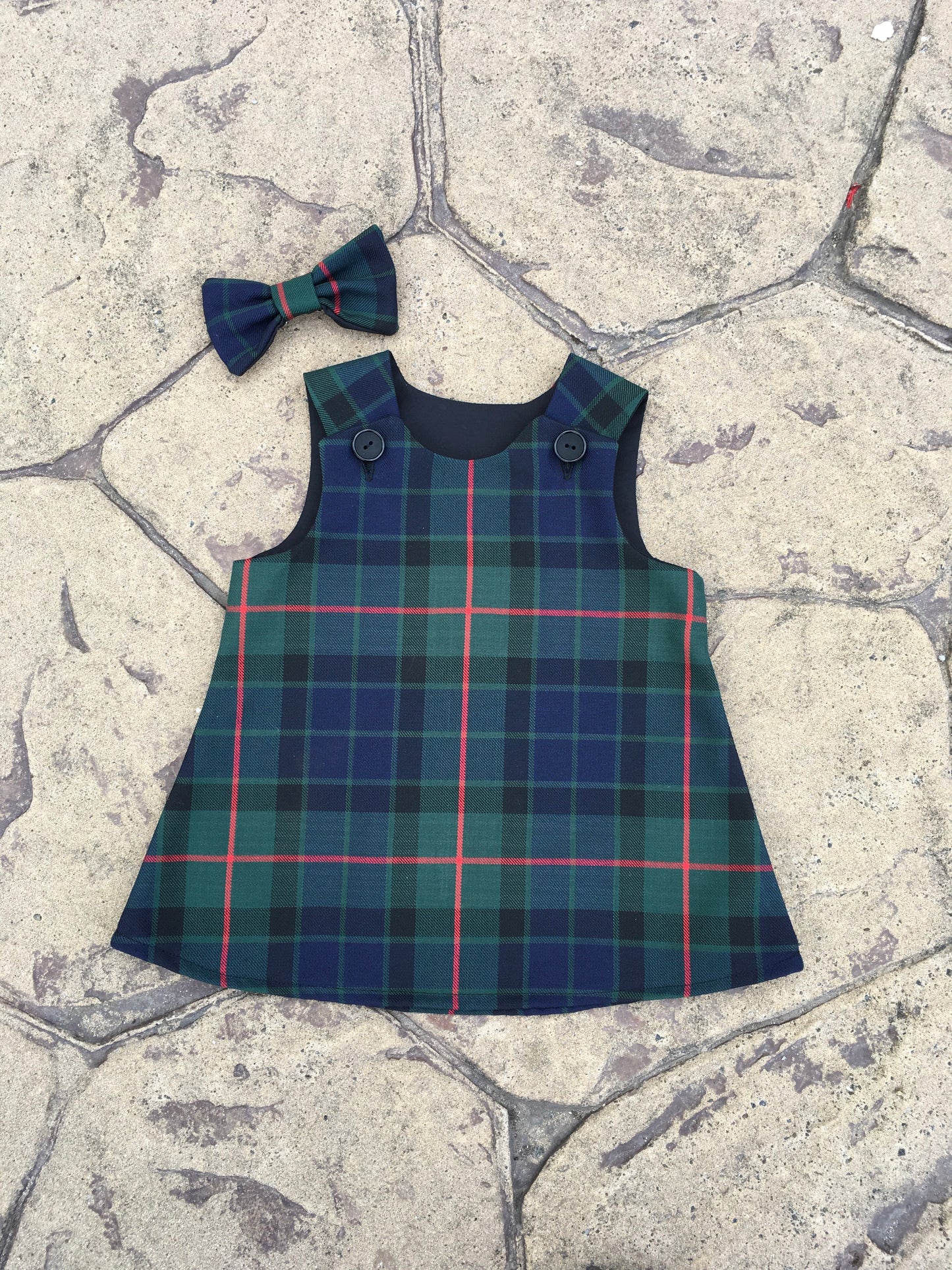 Gunn Tartan, Pinafore and Hair Bow Set