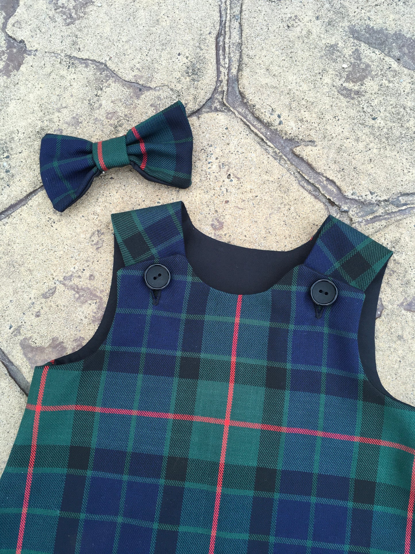 Gunn Tartan, Pinafore and Hair Bow Set
