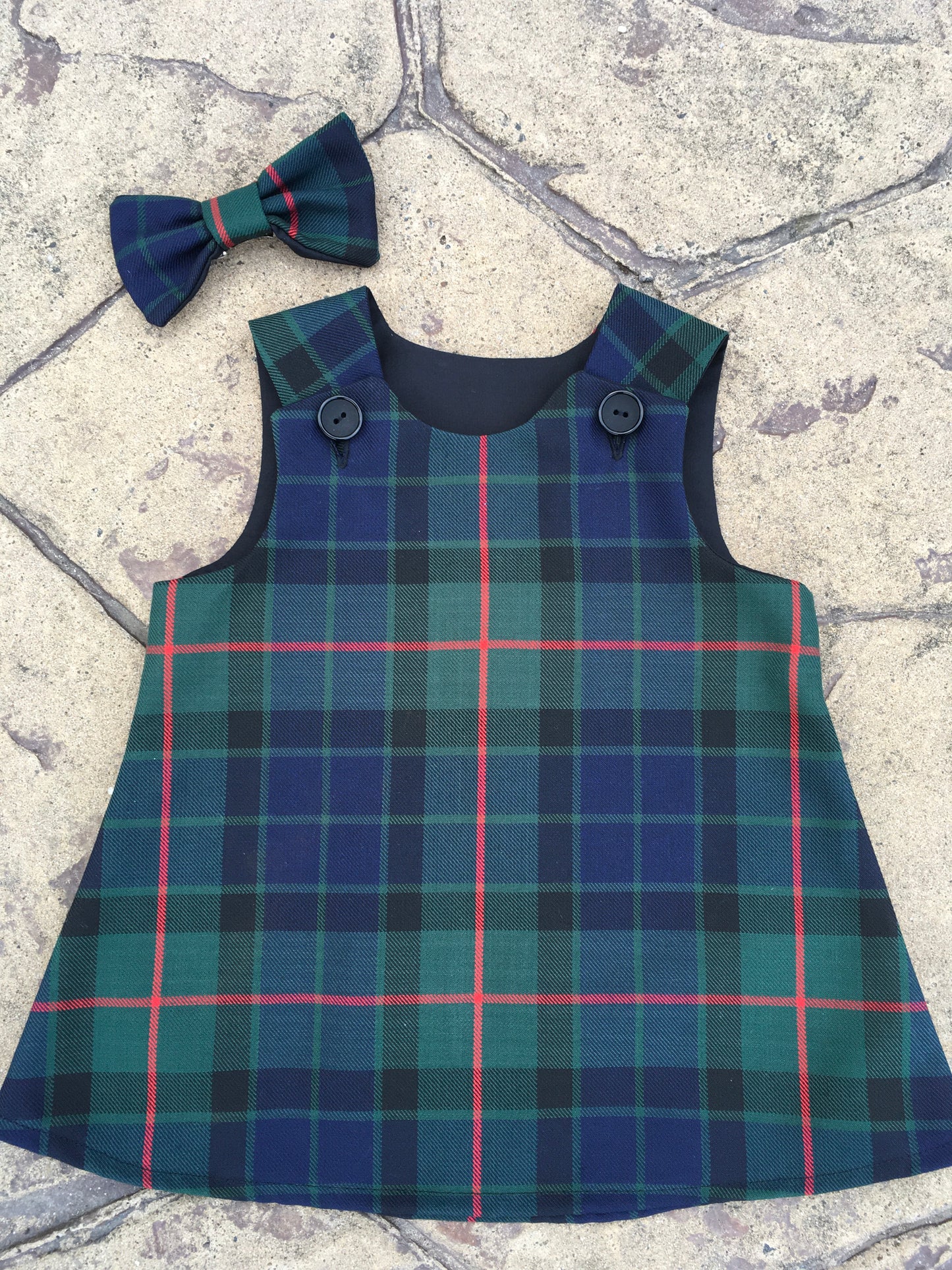 Gunn Tartan, Pinafore and Hair Bow Set