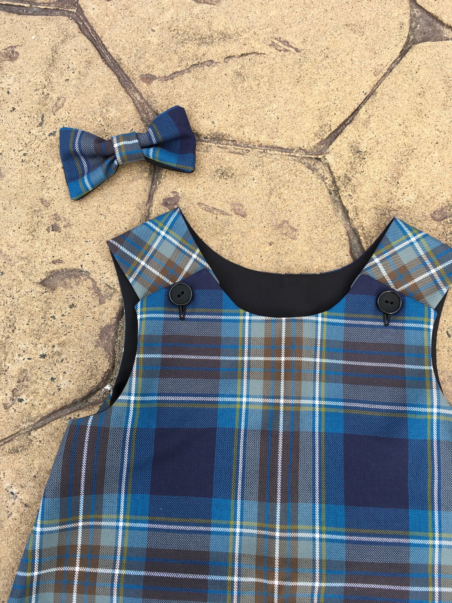 Holyrood Tartan, Pinafore and Hair Bow Set