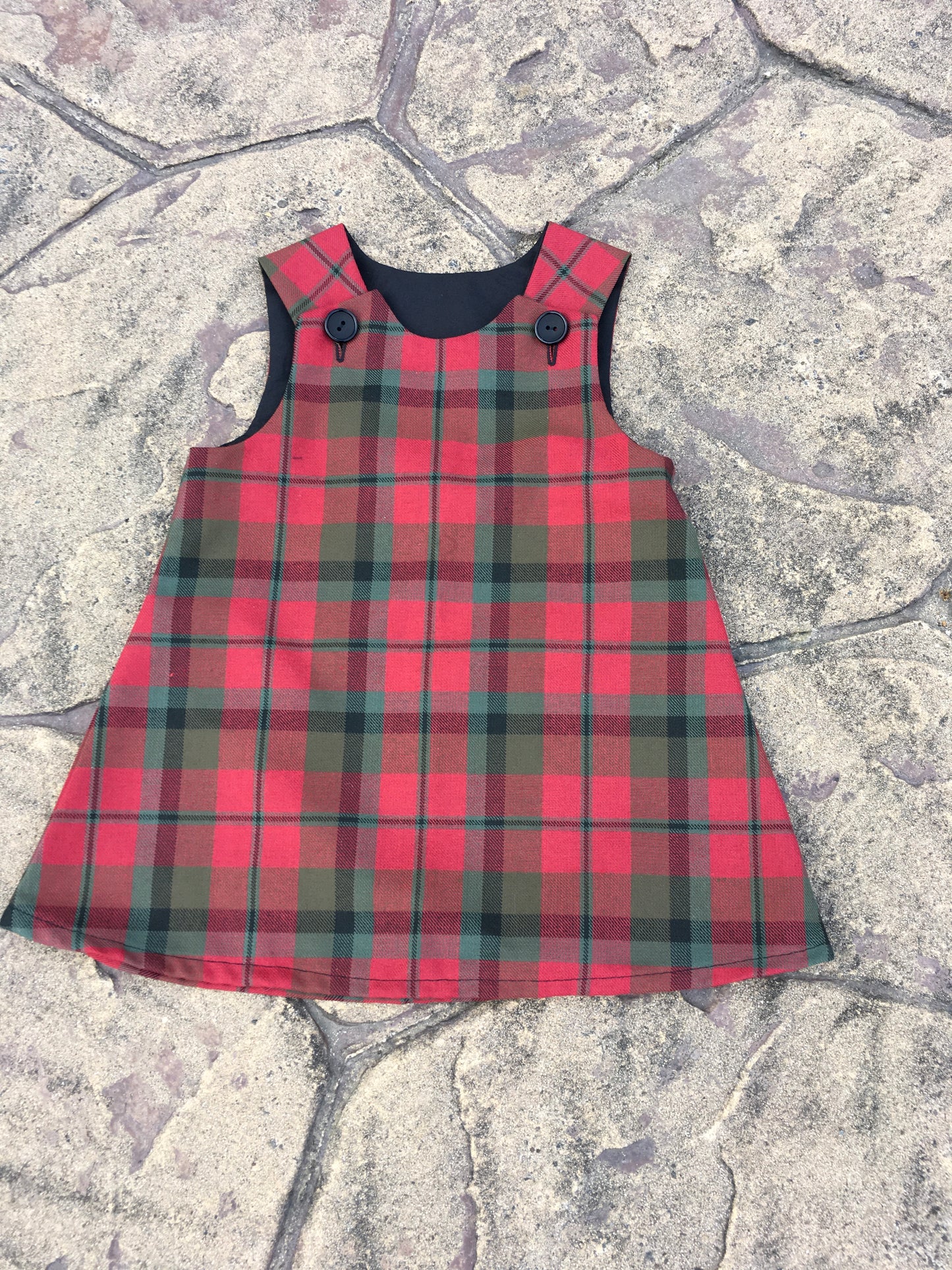 MacNaughton Tartan, Pinafore and Hair Bow Set