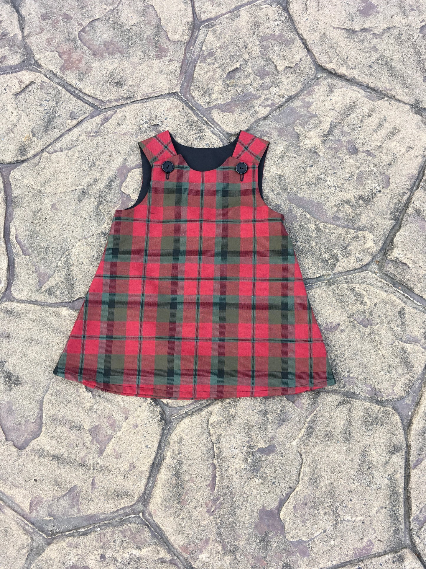MacNaughton Tartan, Pinafore and Hair Bow Set