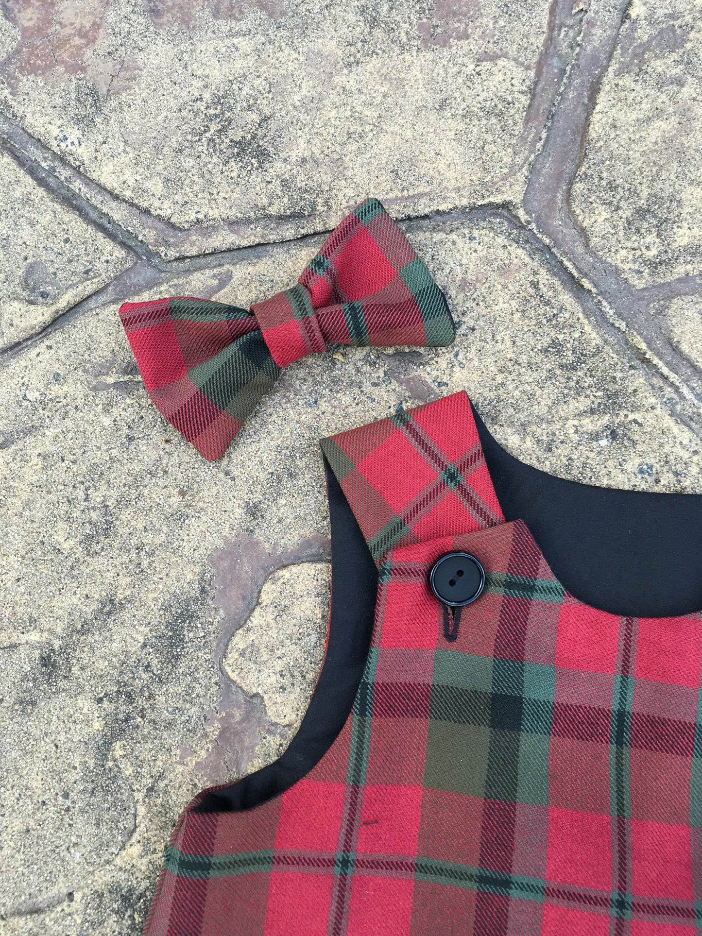 MacNaughton Tartan, Pinafore and Hair Bow Set
