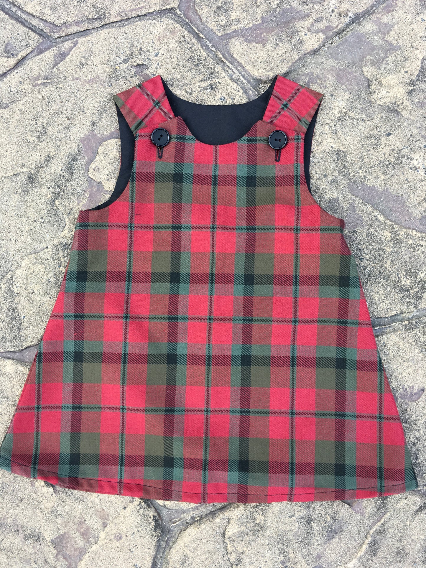 MacNaughton Tartan, Pinafore and Hair Bow Set