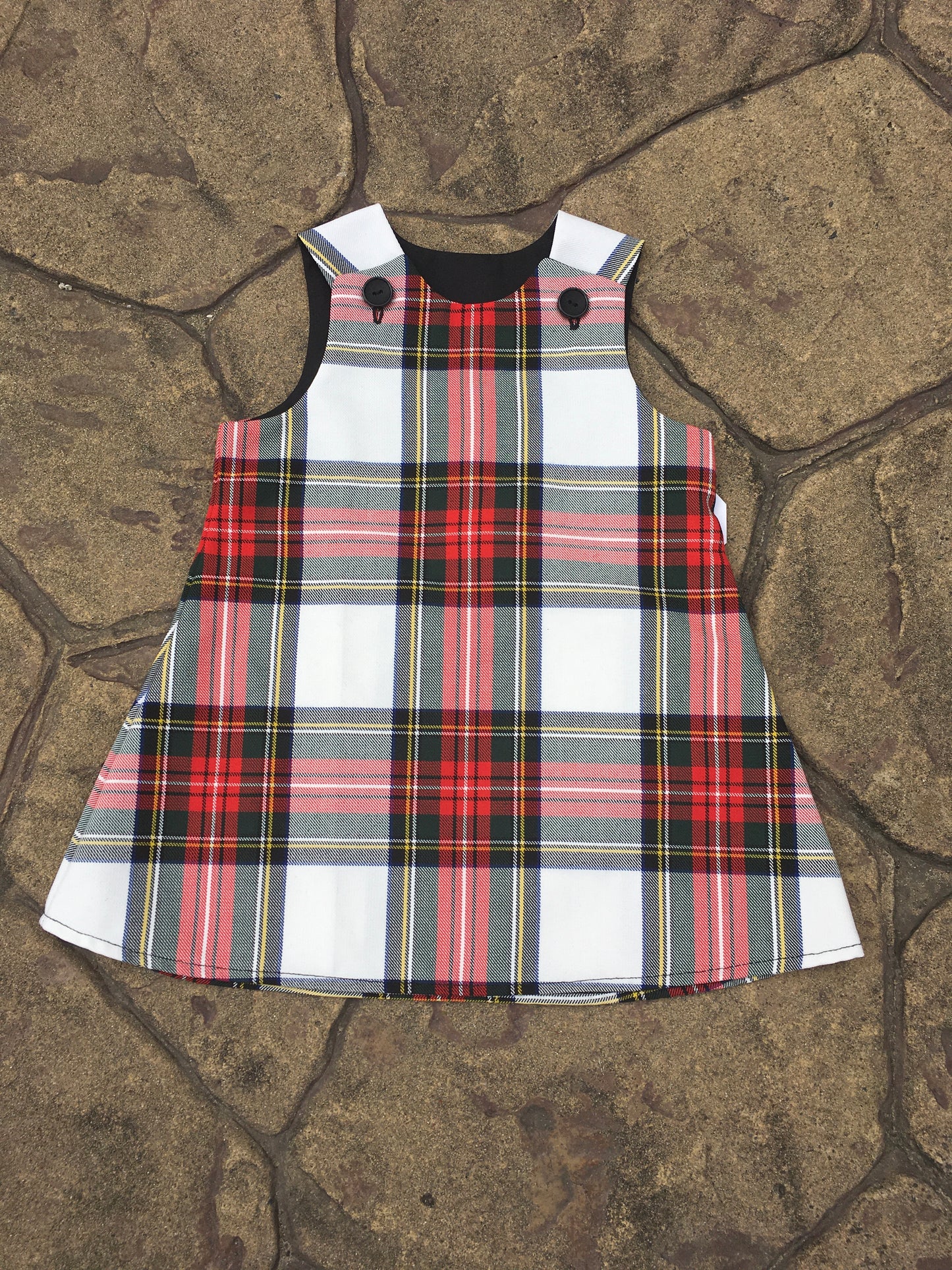 Stewart Dress Tartan, Pinafore and Hair Bow Set