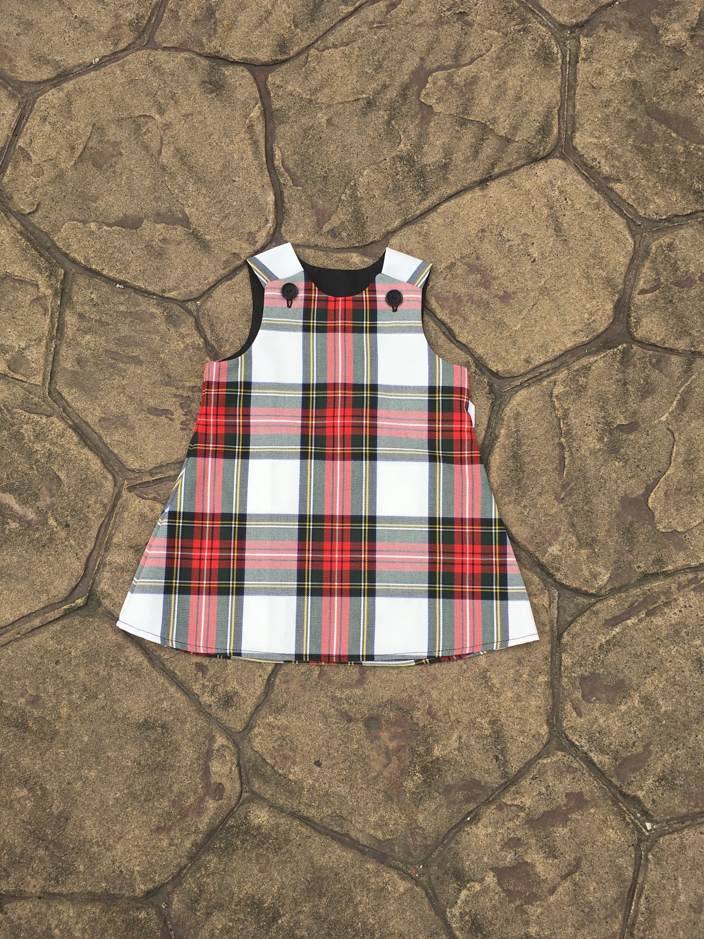 Stewart Dress Tartan, Pinafore and Hair Bow Set