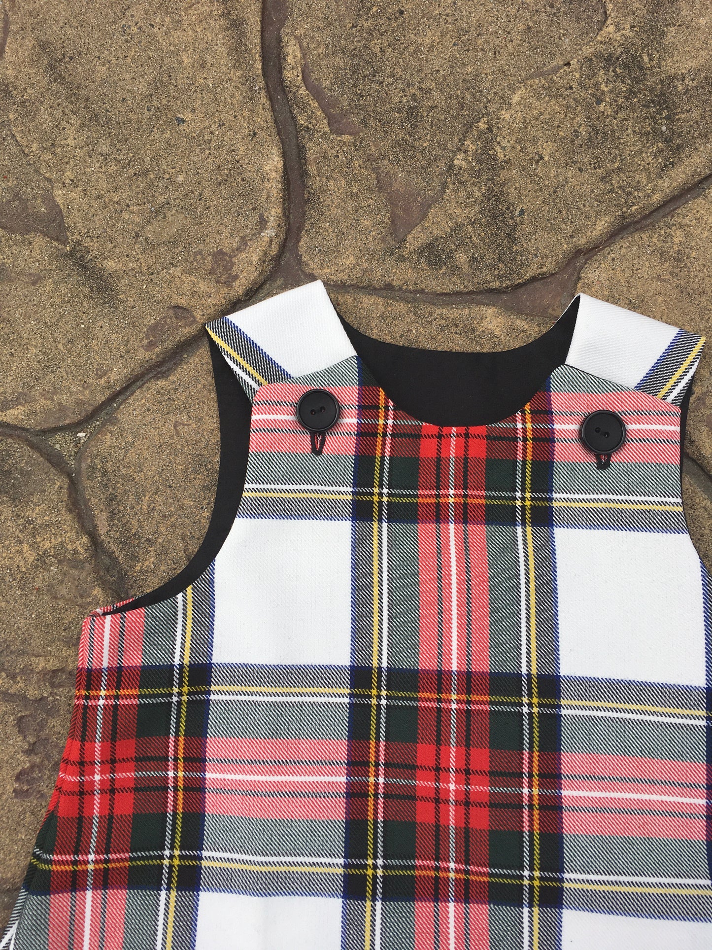 Stewart Dress Tartan, Pinafore and Hair Bow Set