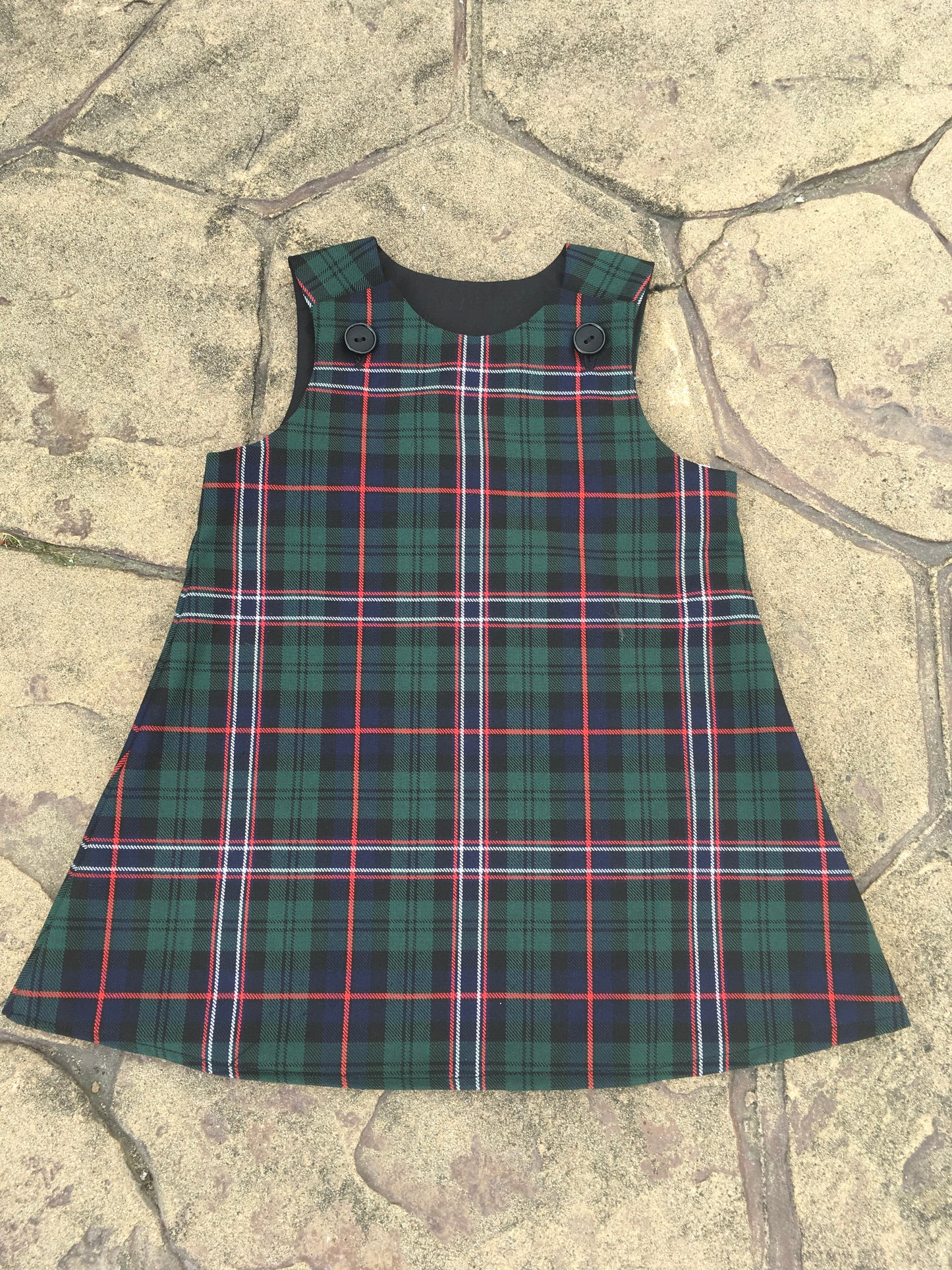 Scottish National Tartan, Pinafore and Hair Bow Set