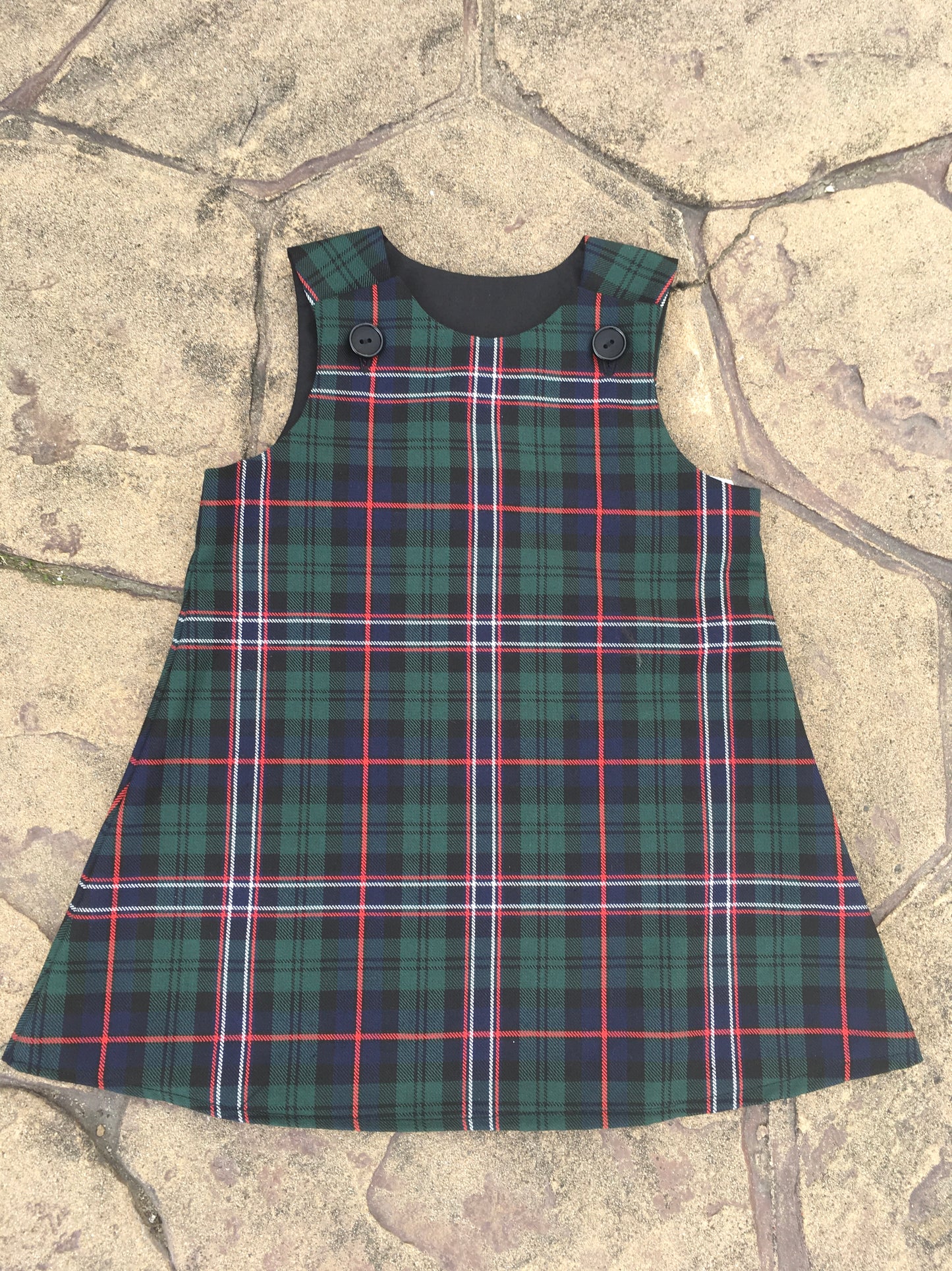 Scottish National Tartan, Pinafore and Hair Bow Set