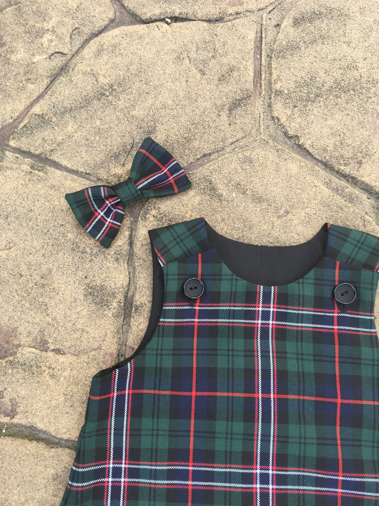 Scottish National Tartan, Pinafore and Hair Bow Set