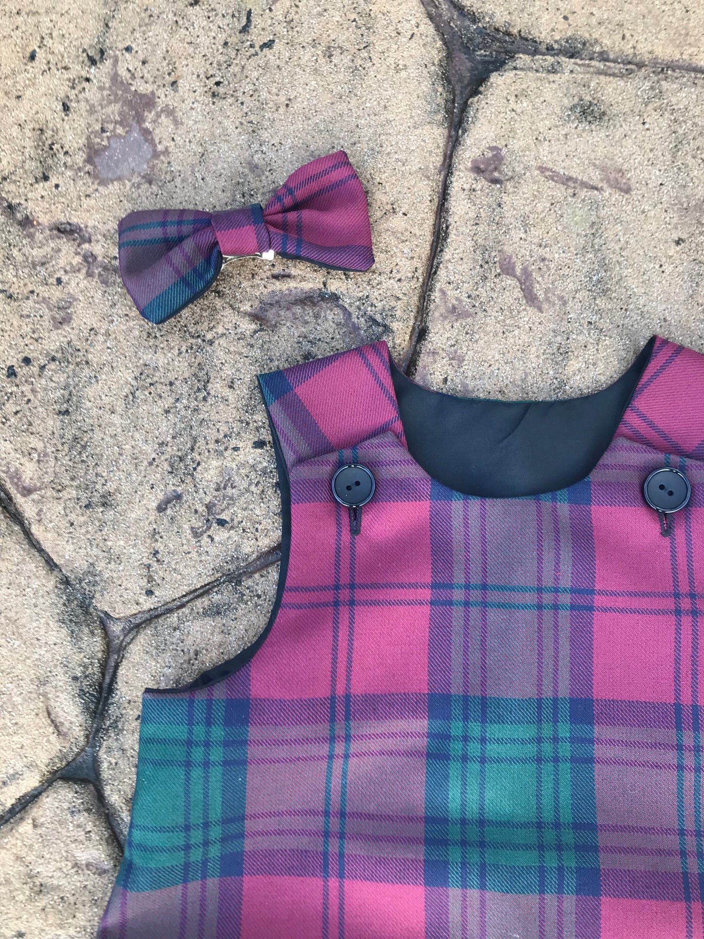 Lindsay Tartan, Pinafore & Hair Bow Set