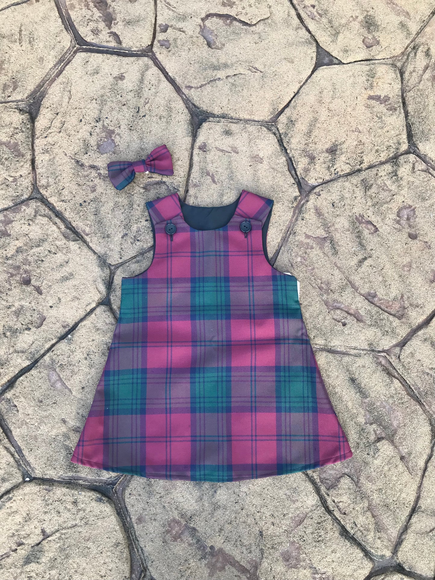 Lindsay Tartan, Pinafore & Hair Bow Set