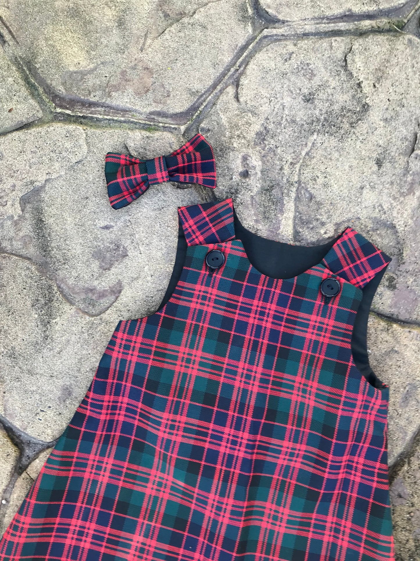 MacDonald Tartan, Pinafore & Hair Bow Set