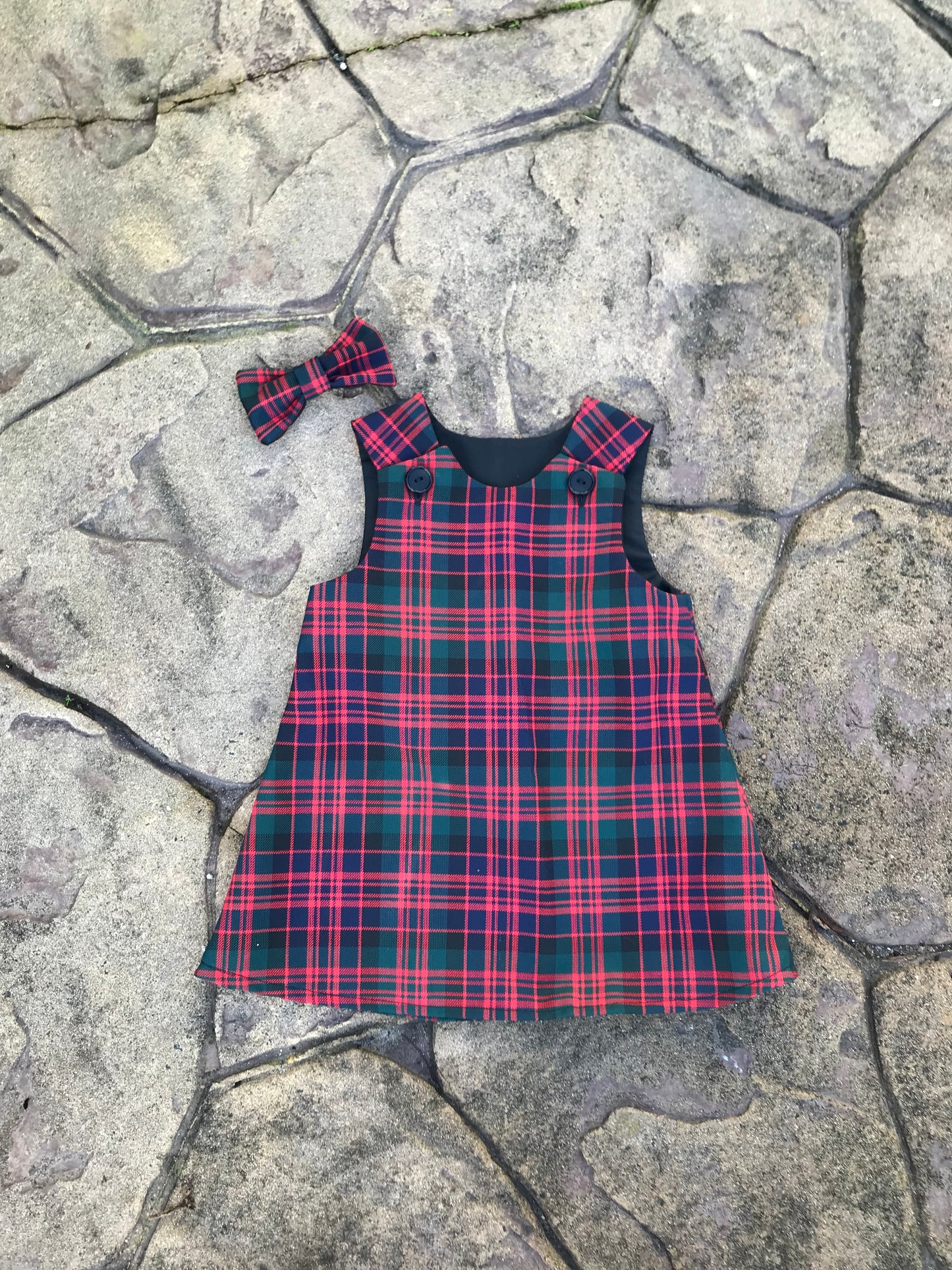 MacDonald Tartan, Pinafore & Hair Bow Set