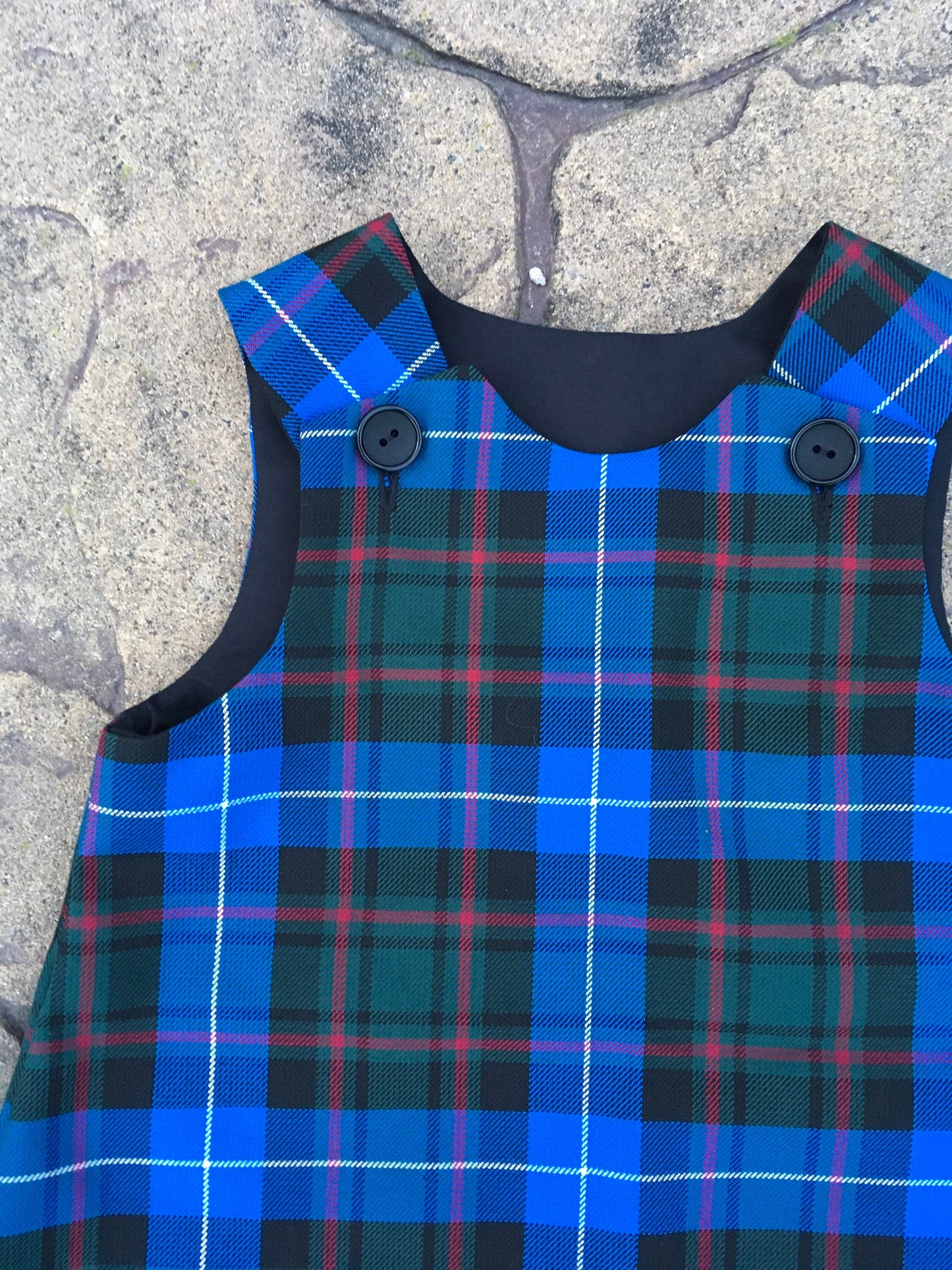 MacRae Tartan, Pinafore and Hair Bow Set