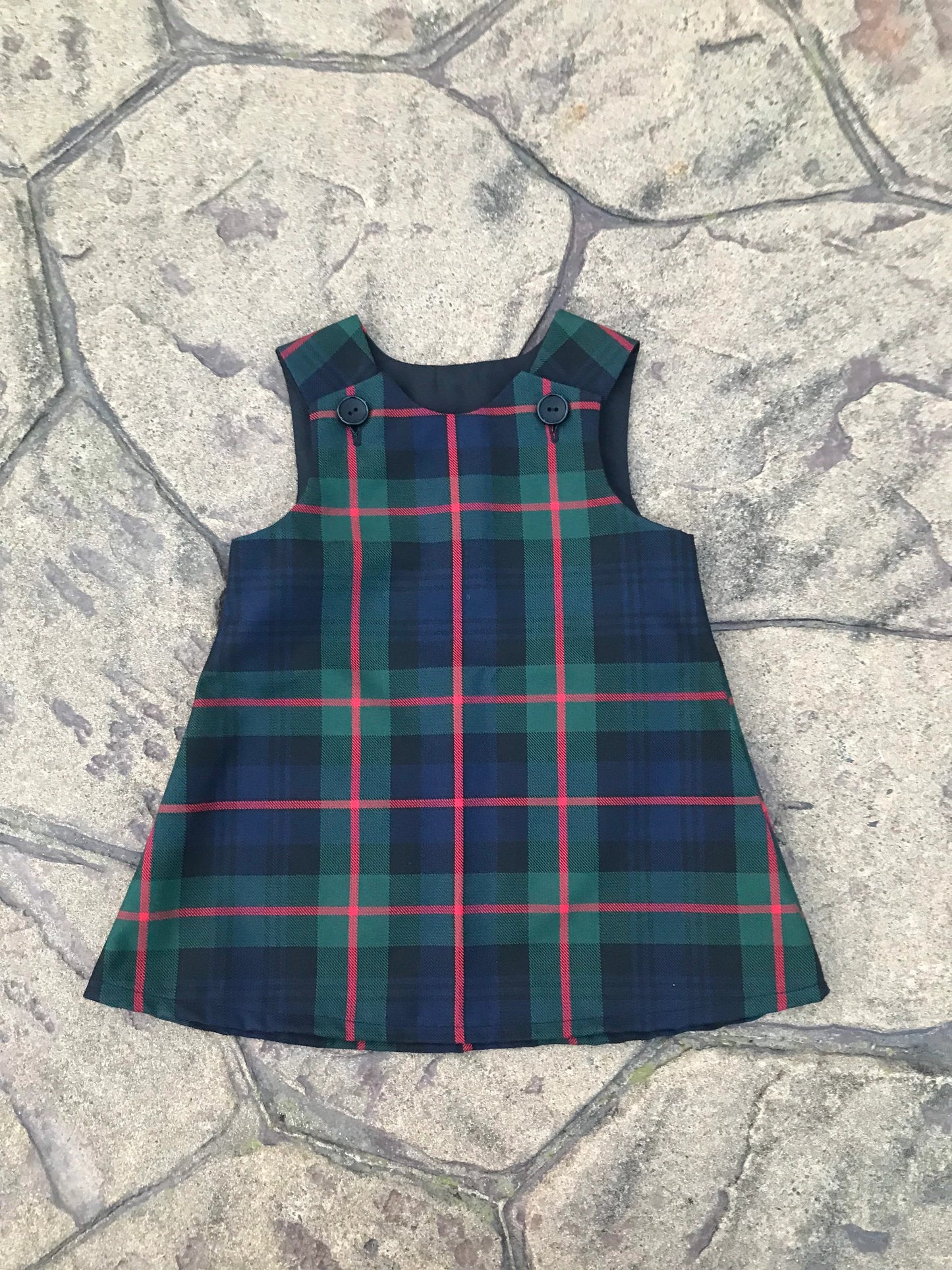 Murray of Athol Tartan, Pinafore and Hair Bow Set